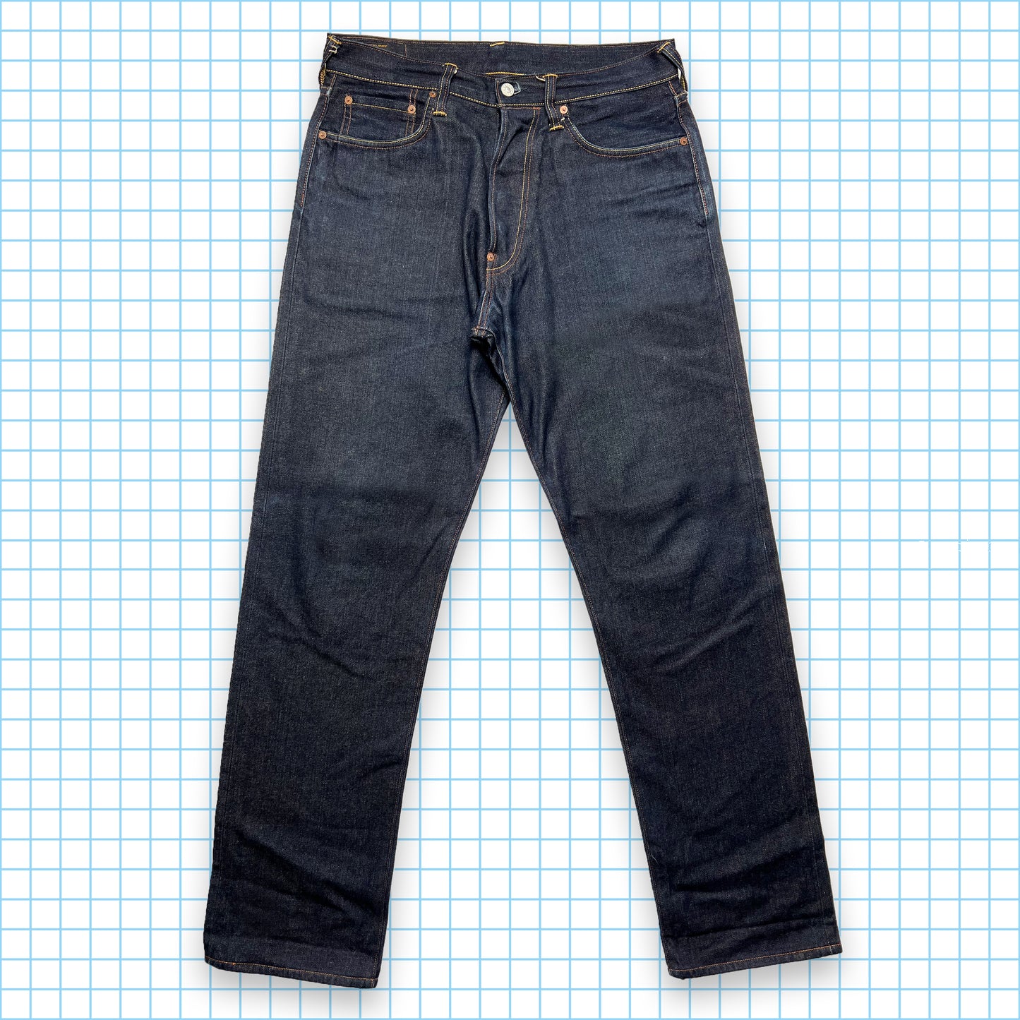 Vintage Evisu Diacock Midnight Navy Selvedge Denim - 32" Waist