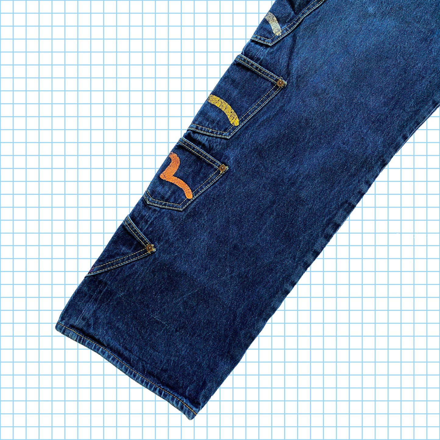 Evisu Multi Pocket Indigo Denim