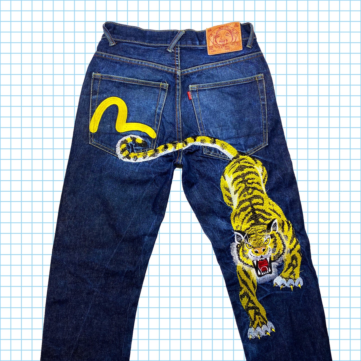 Evisu Tiger Embroidered Denim