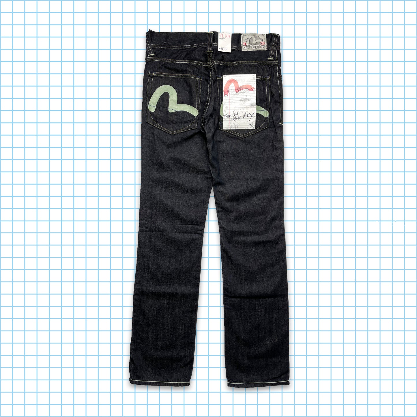 Evisu x Puma Midnight Navy Painted Gull Denim 06' - 32" Waist