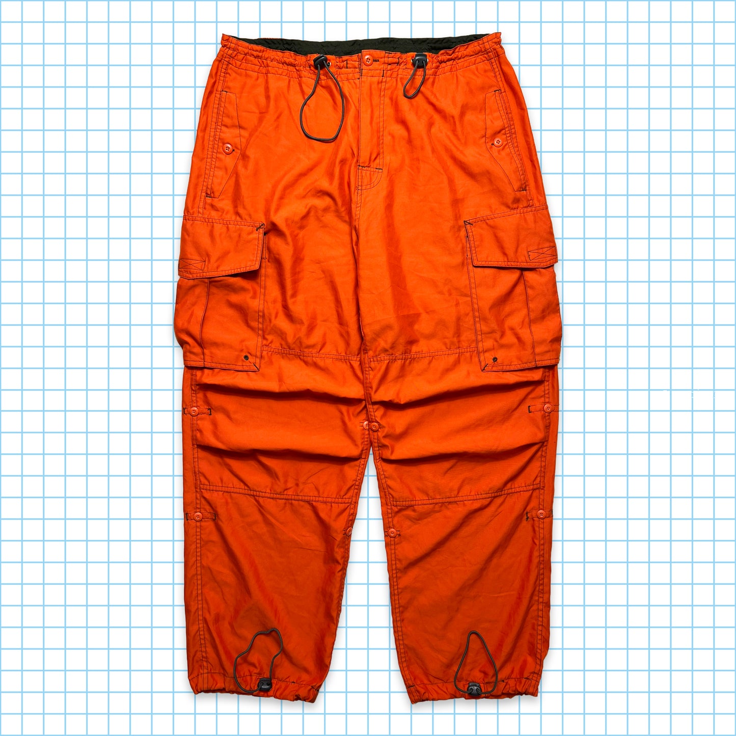 GAP Bright Orange Baggy Cargo Pant - 32-36" Waist