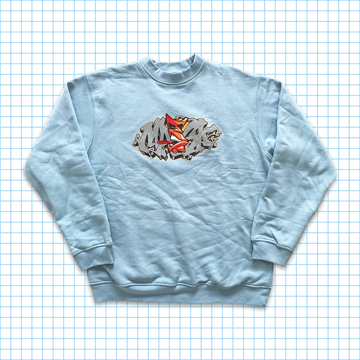 Vintage Mask Baby Blue Crewneck - Small / Medium
