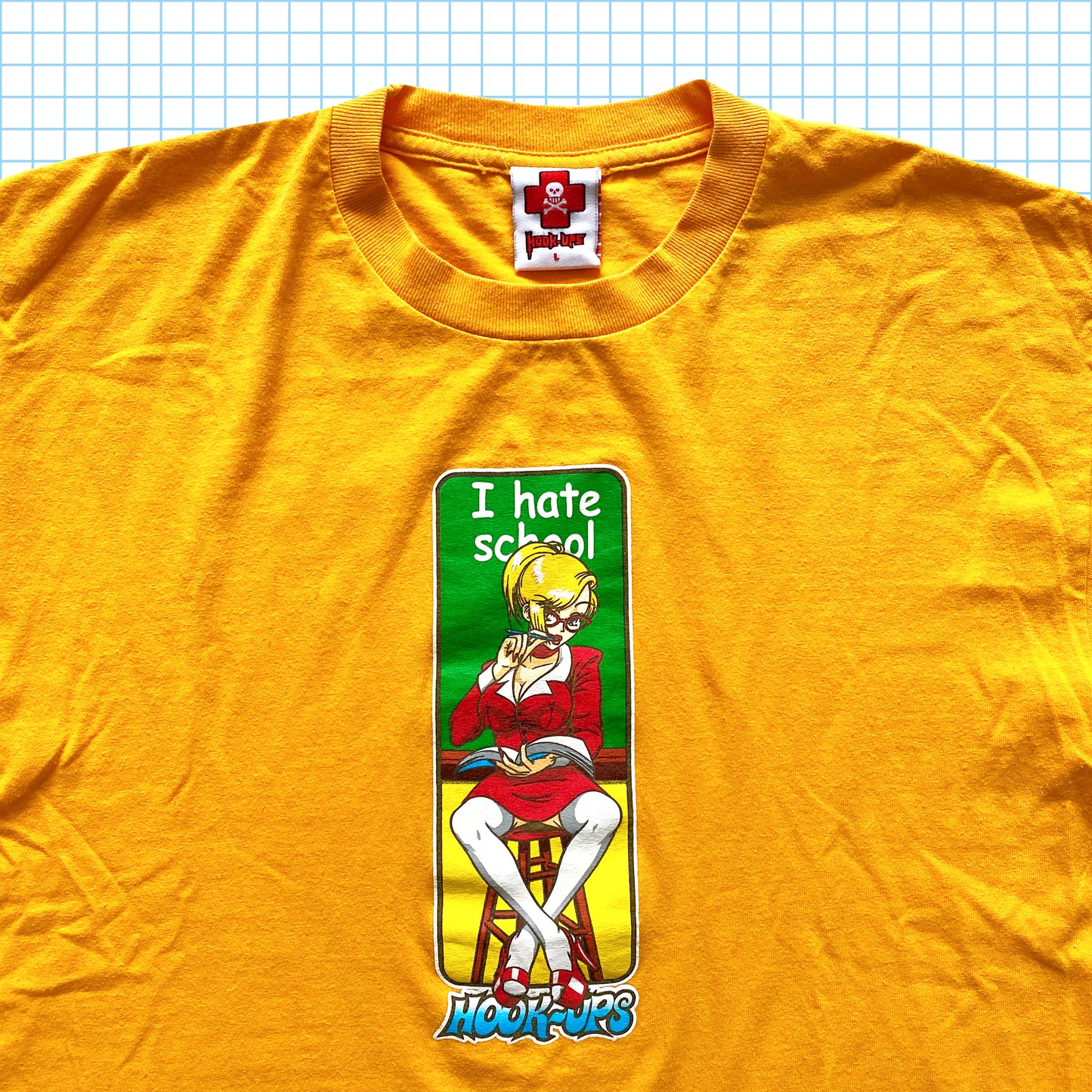 Vintage Hook-Ups Skateboards I Hate School Tee