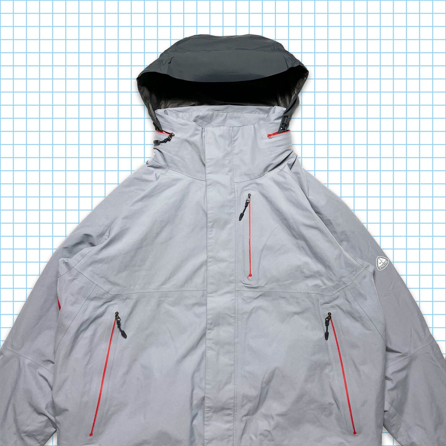 Nike ACG Light Grey Packable Hood Gore-Tex Tri-Pocket Jacket Fall 04’ - Extra Large / Extra Extra Large