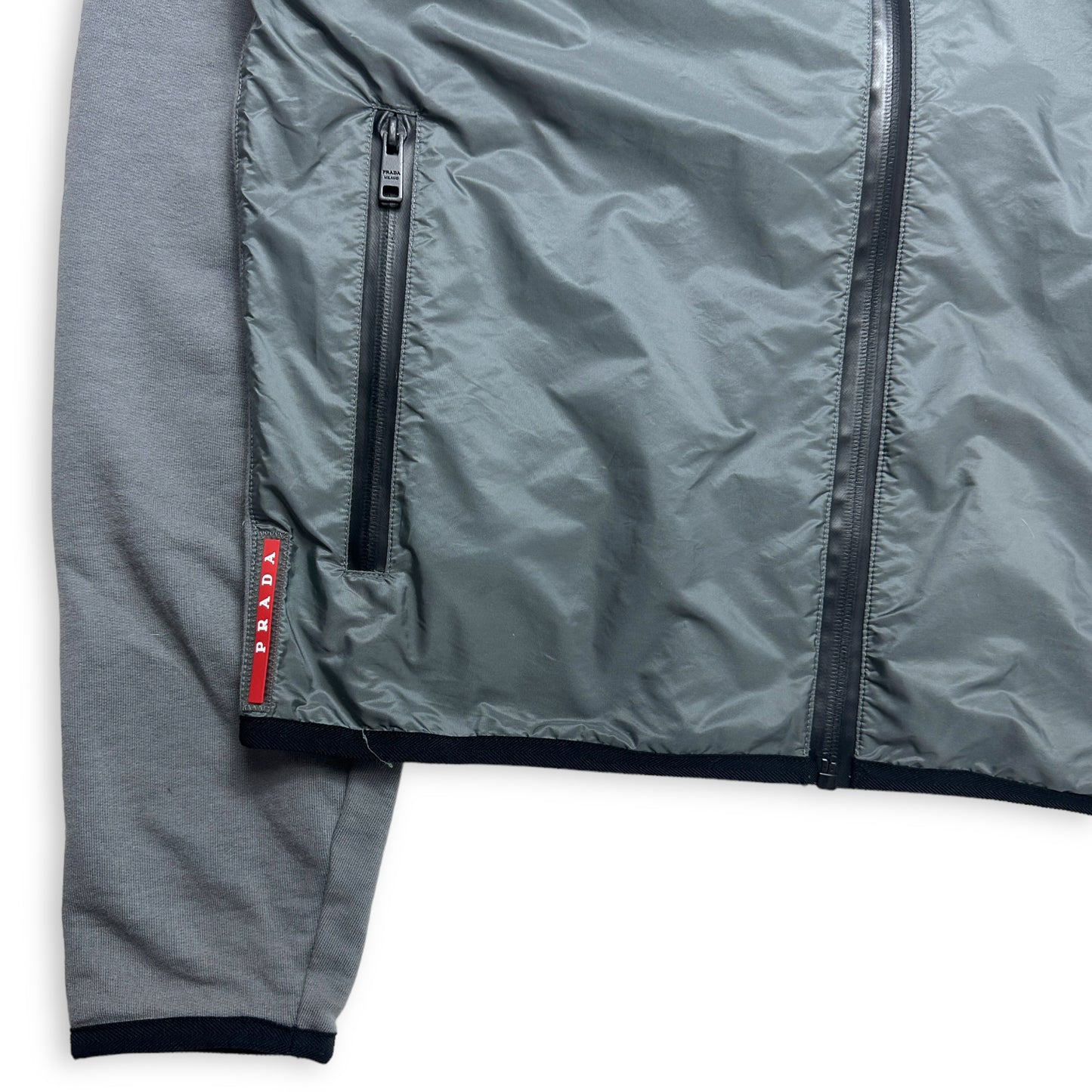 Prada Linea Rossa Veste de survêtement en nylon/coton - Moyen / Grand