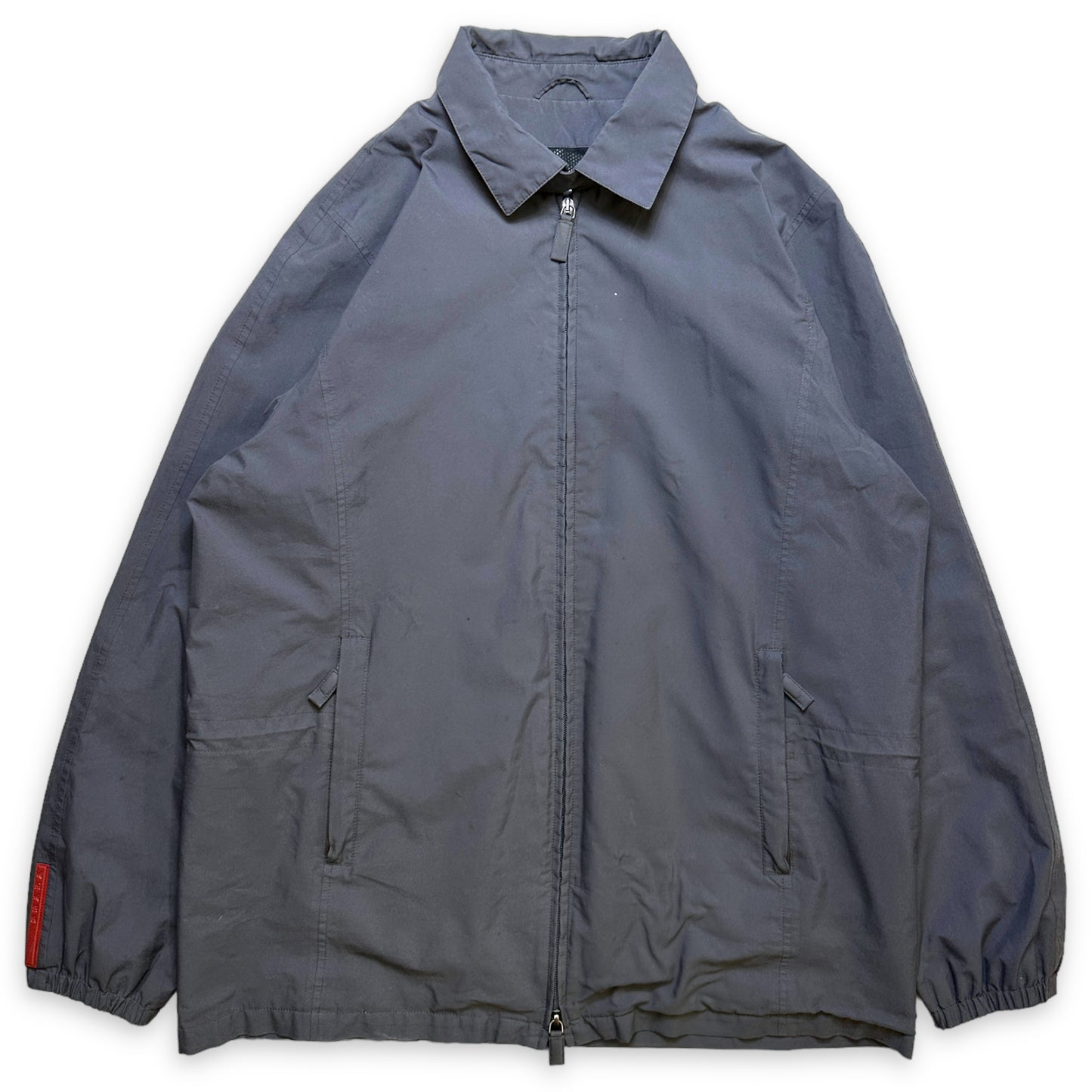 Prada Sport Grey Hooded Harrington Jacket