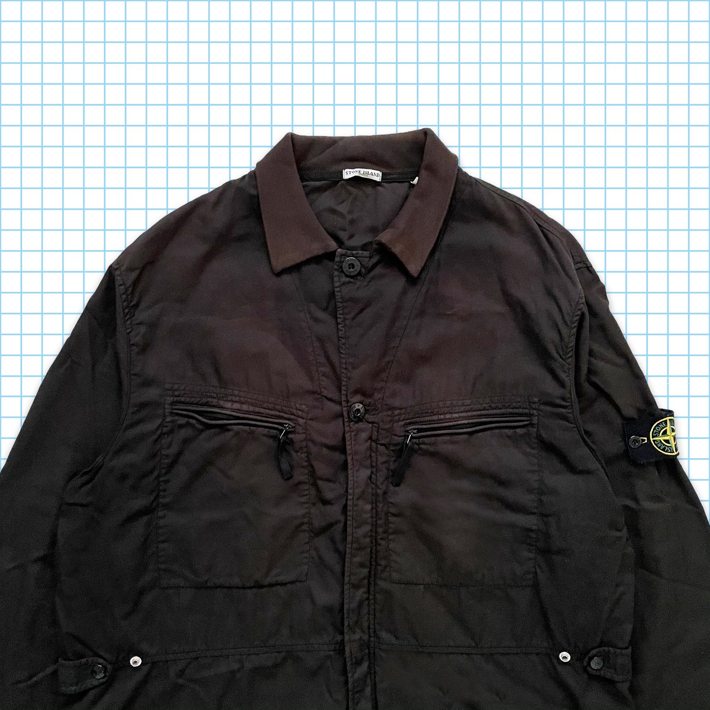 Stone Island ダブル ブレスト ポケット ハリントン ジャケット SS06' - エクストラ ラージ / エクストラ エクストラ ラージ