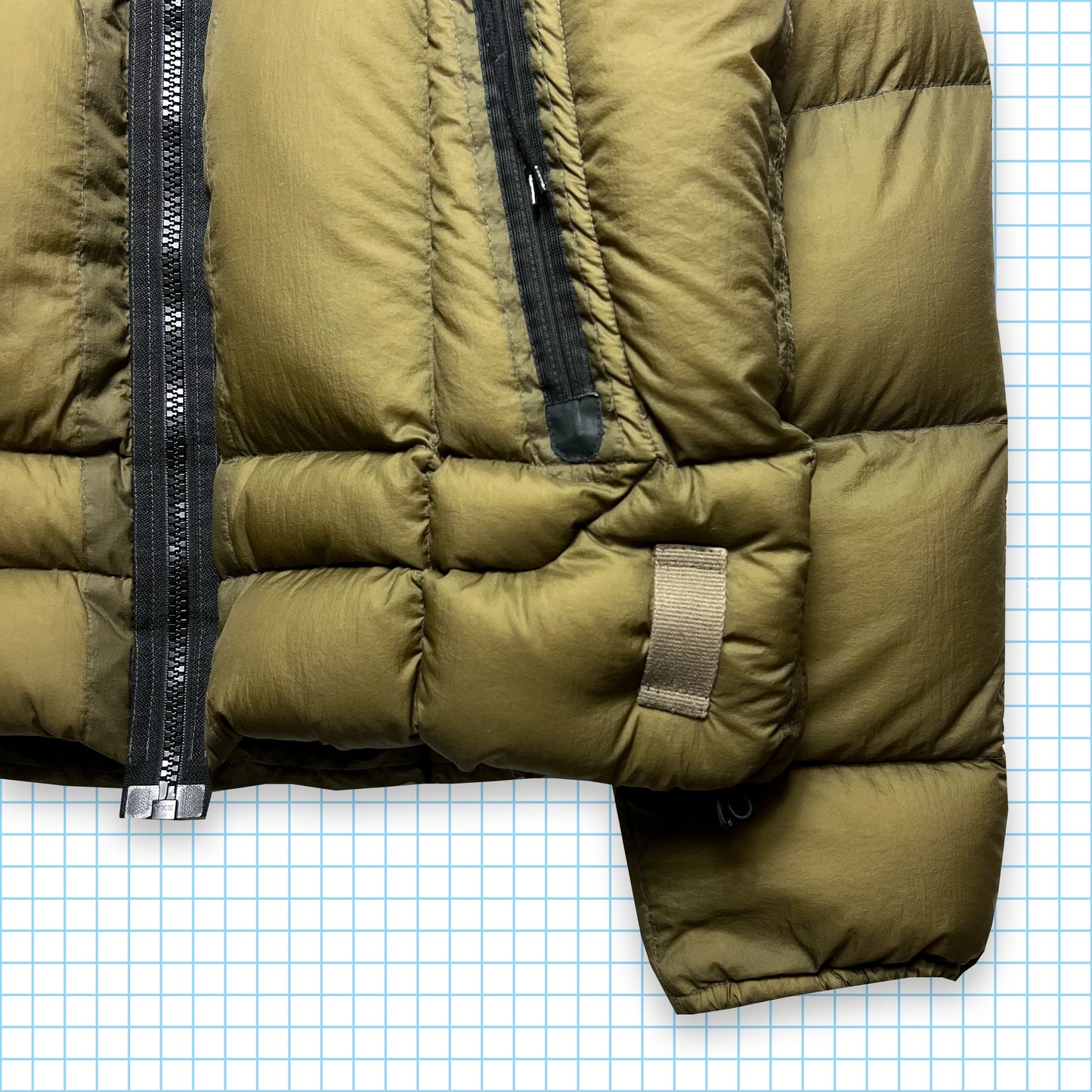 Stone Island Khaki Opaque Nylon Tela Goose Down AW06' - Extra Large