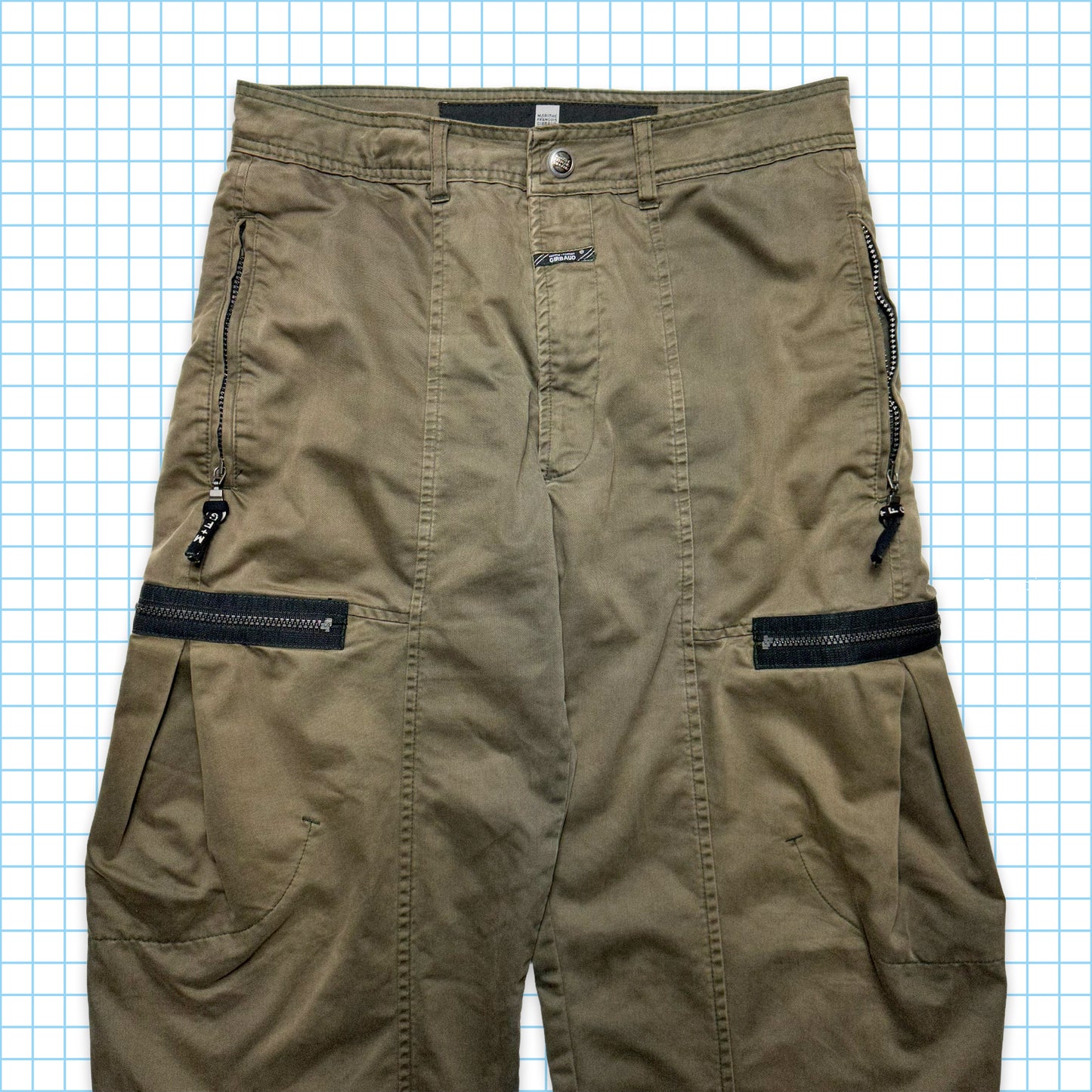 Marithé+François Girbaud Pantalon cargo à panneaux incurvés - Taille 34"