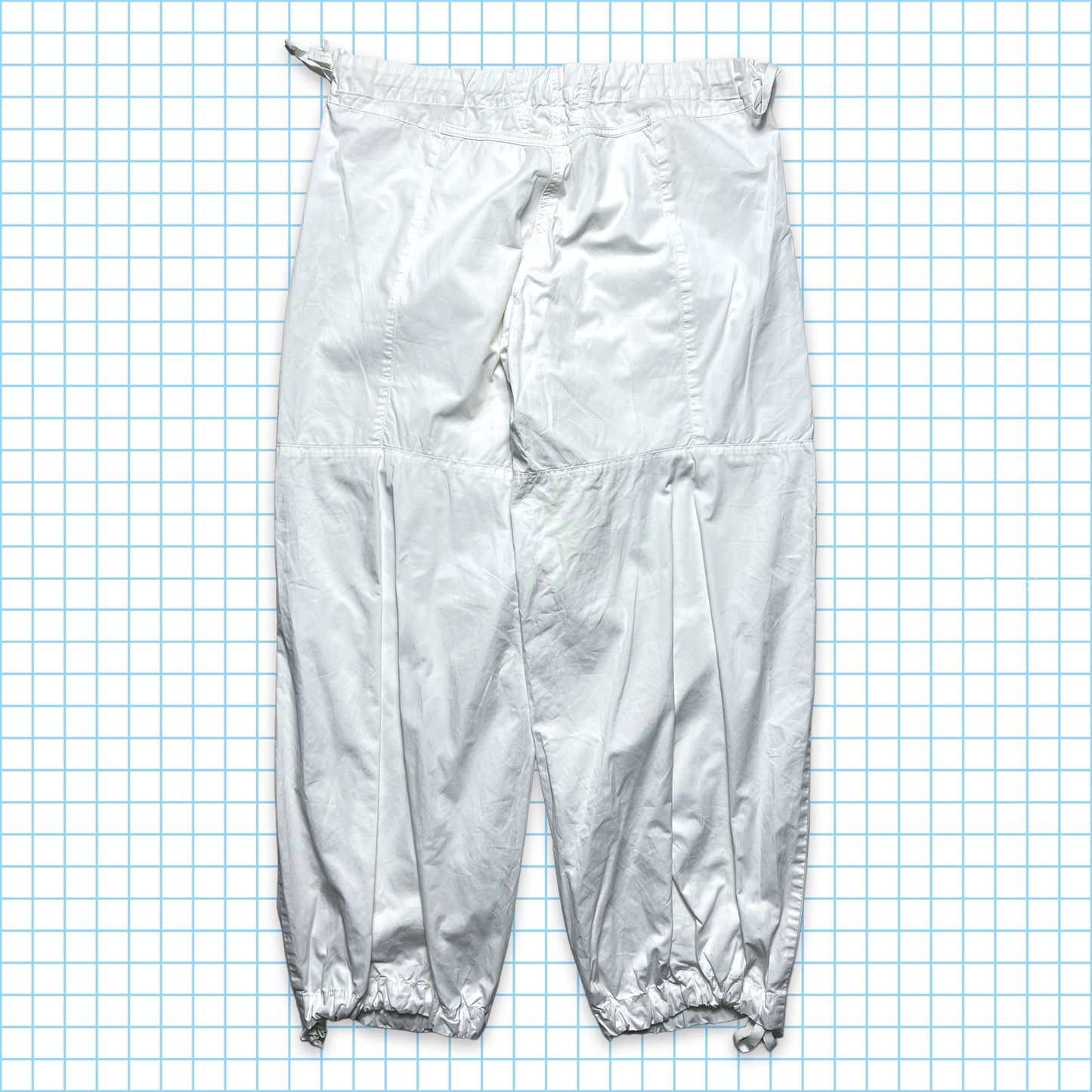 Marithe + Francois Girbaud Pure White Baggy Cargo Pant - 32" / 34" Waist