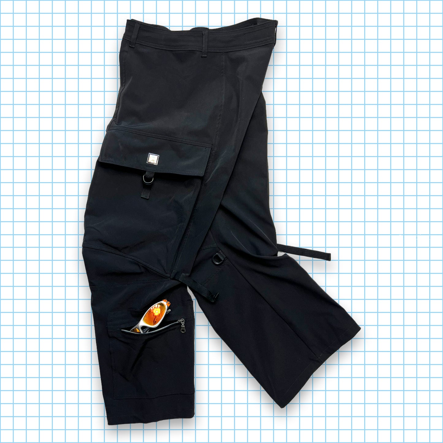 Marithé + François Girbaud Jet Black Multi Pocket Cargos - 30-32" Waist