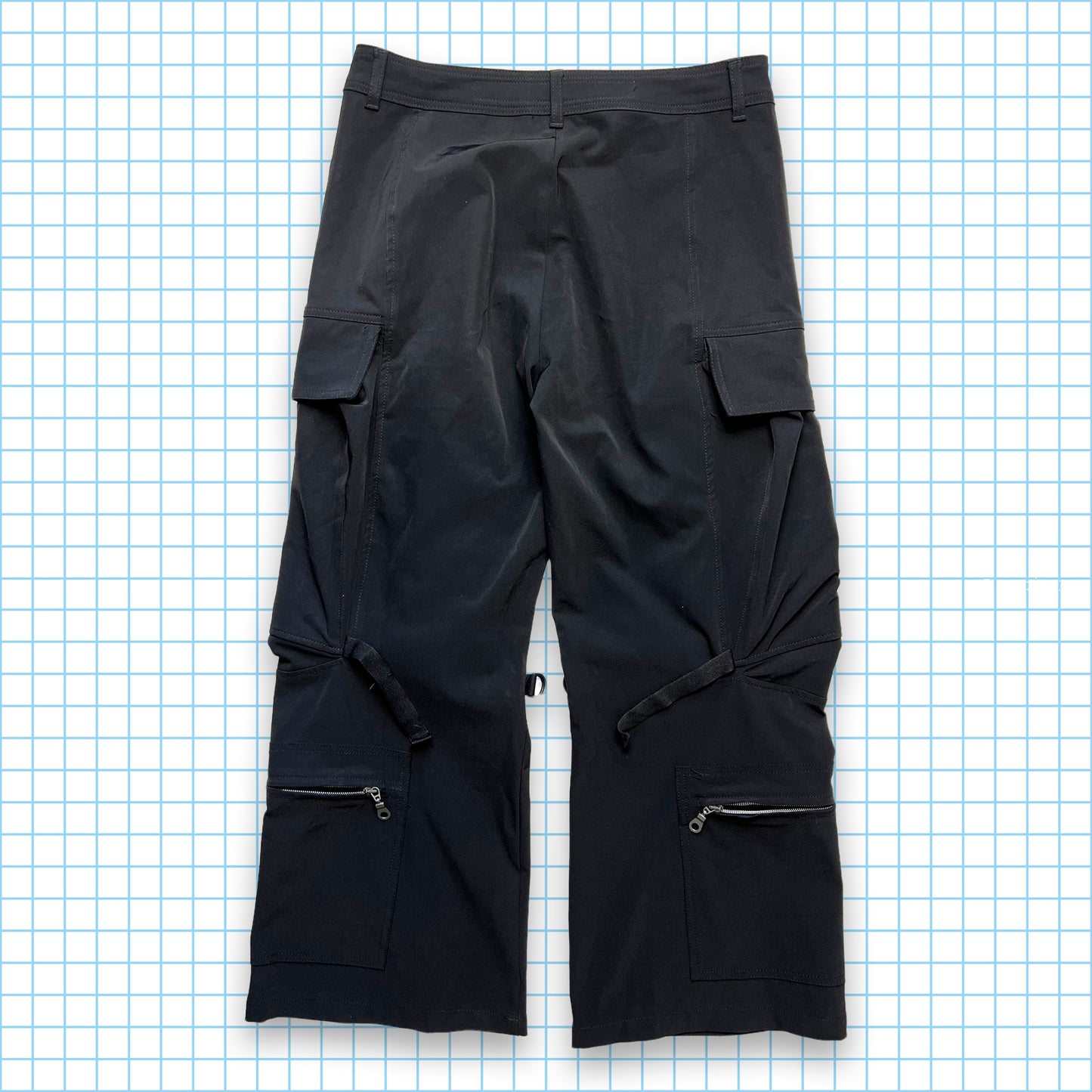Marithé + François Girbaud Jet Black Multi Pocket Cargos - 30-32" Waist