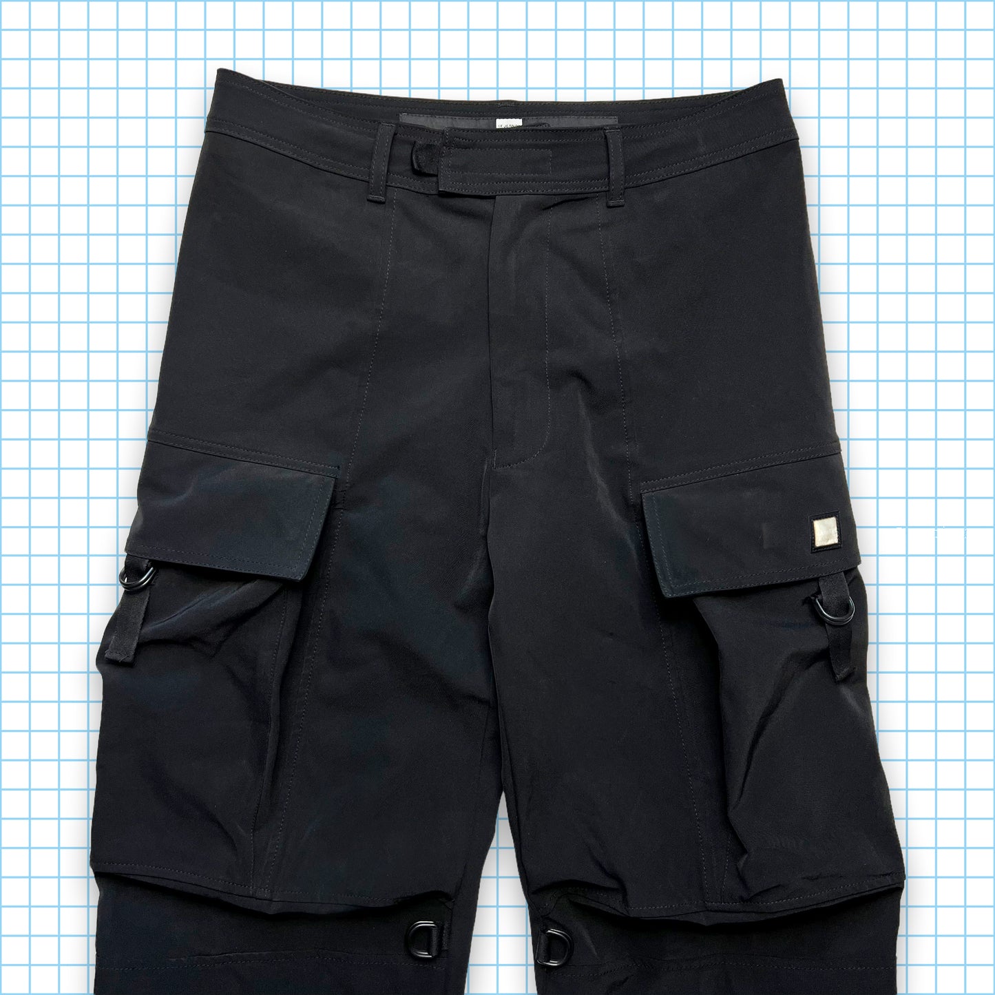 Marithé + François Girbaud Jet Black Multi Pocket Cargos - 30-32" Waist