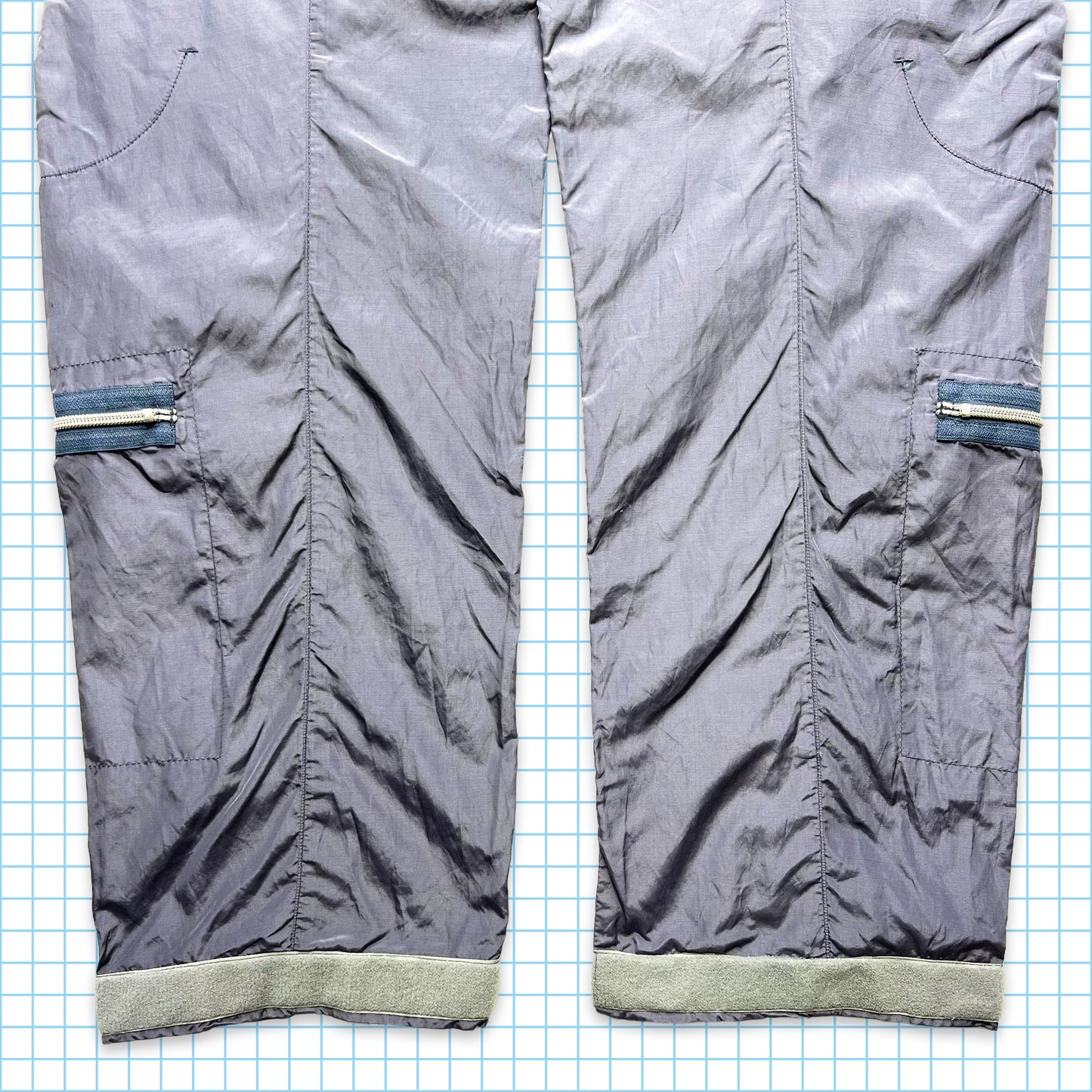 Marithé + François Girbaud Lilac Nylon Multi Pocket Cargos - Small
