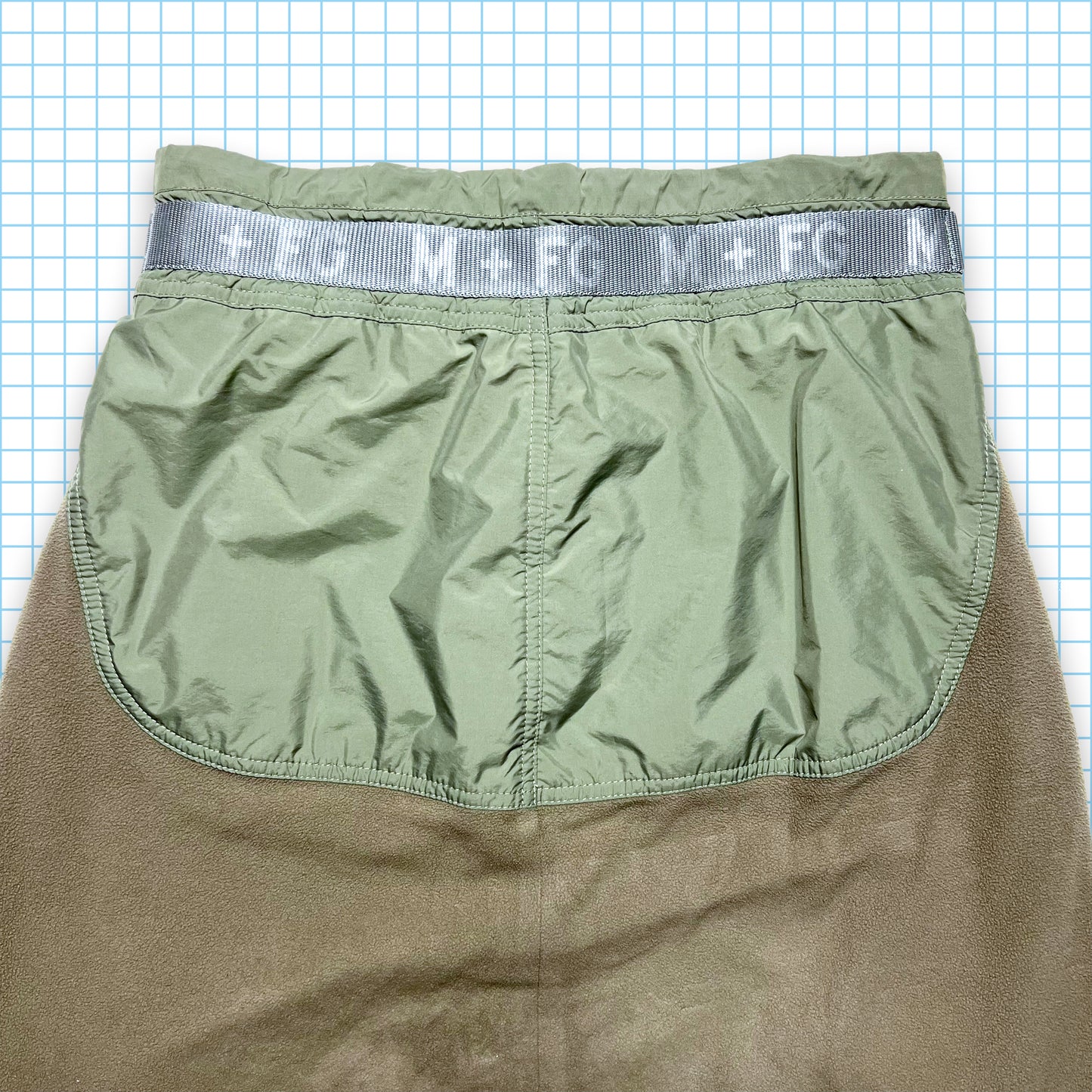 Marithé + François Girbaud Split Panel Nylon/Fleece Skirt - Womens 4-8