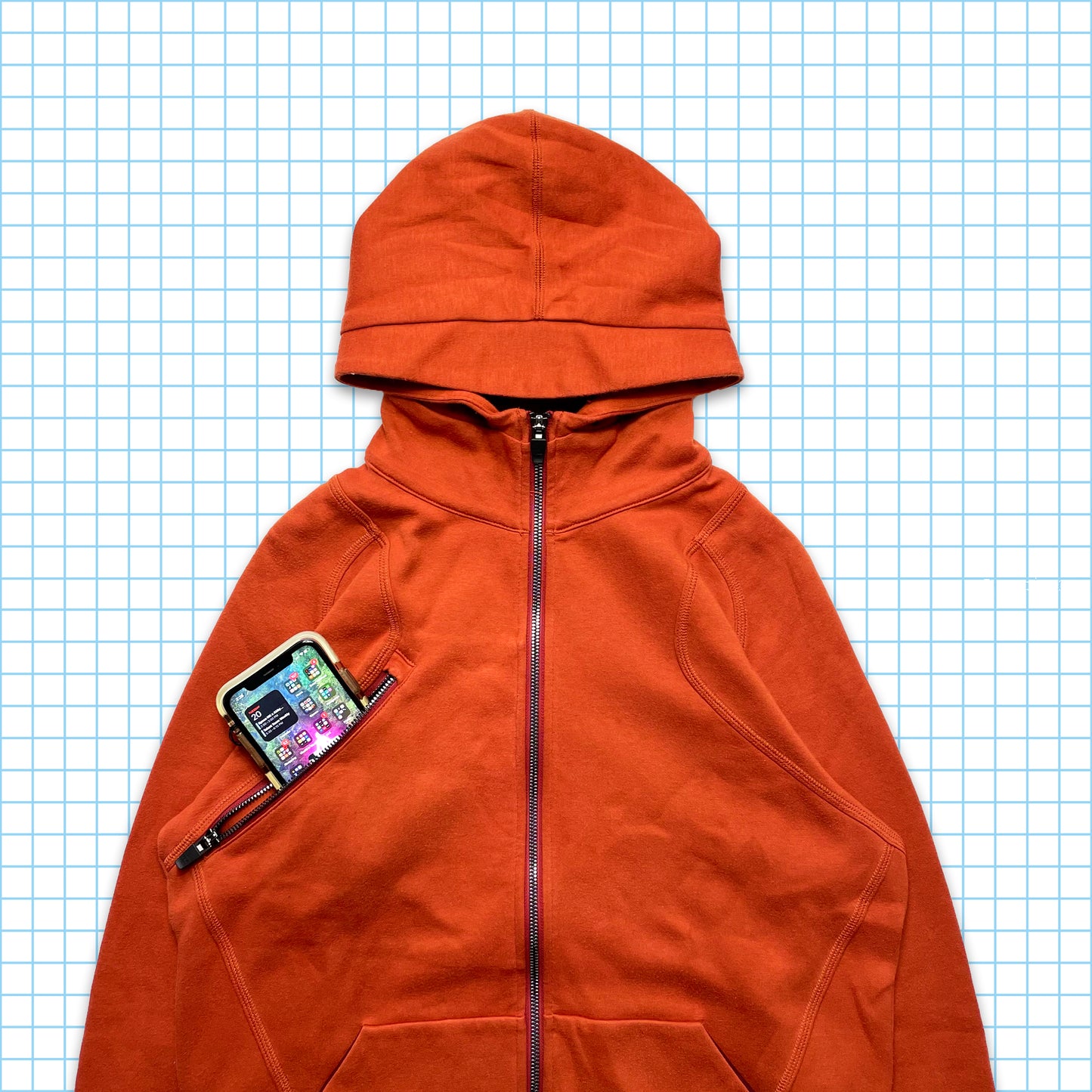 Marithe + Francois Girbaud Stash Pocket Zipped Hoodie - Small / Medium