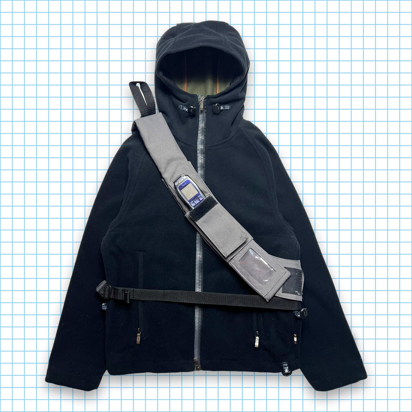 Maharishi Jet Black Fleece Zipped Hoodie - Extra Small / Small