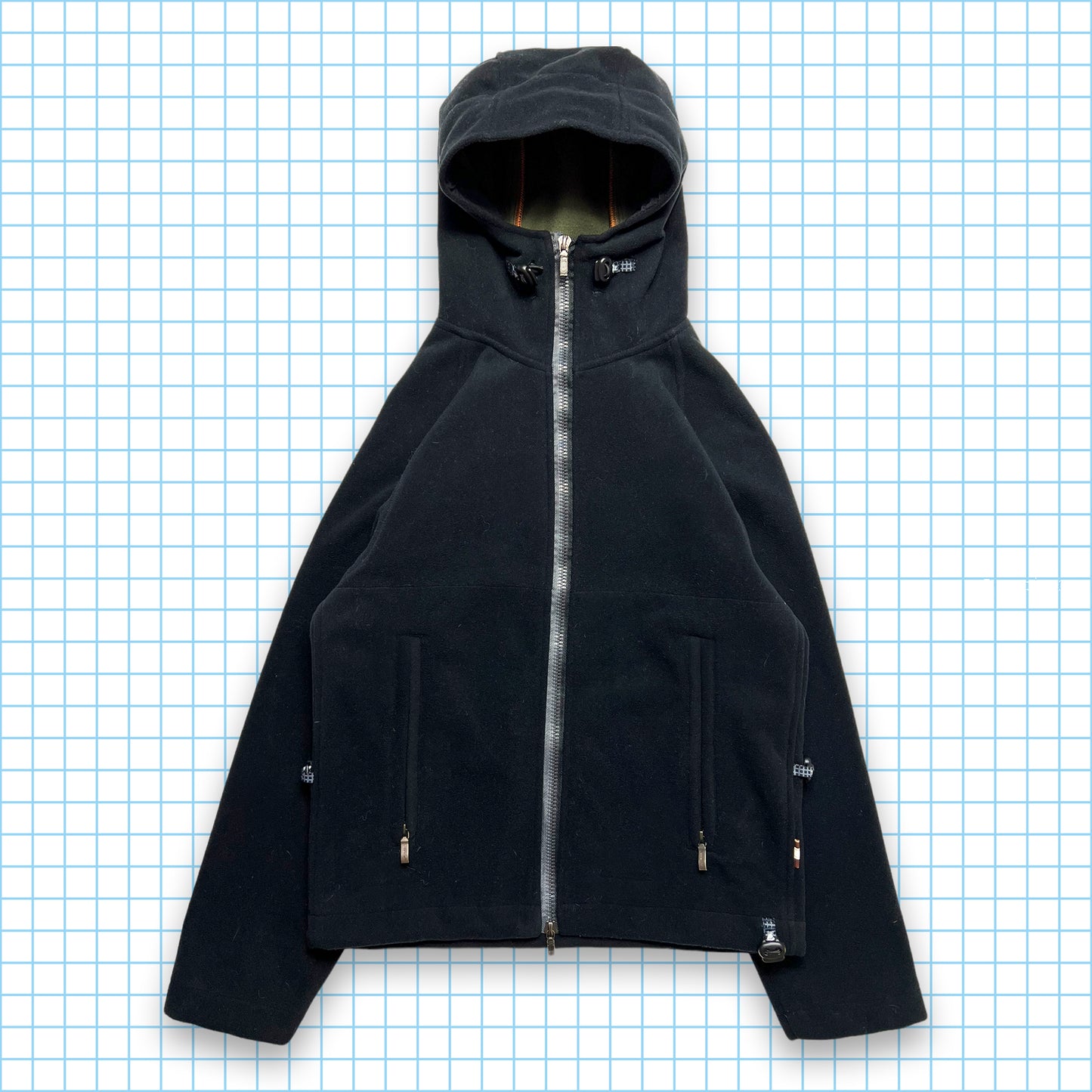 Maharishi Jet Black Fleece Zipped Hoodie - Extra Small / Small