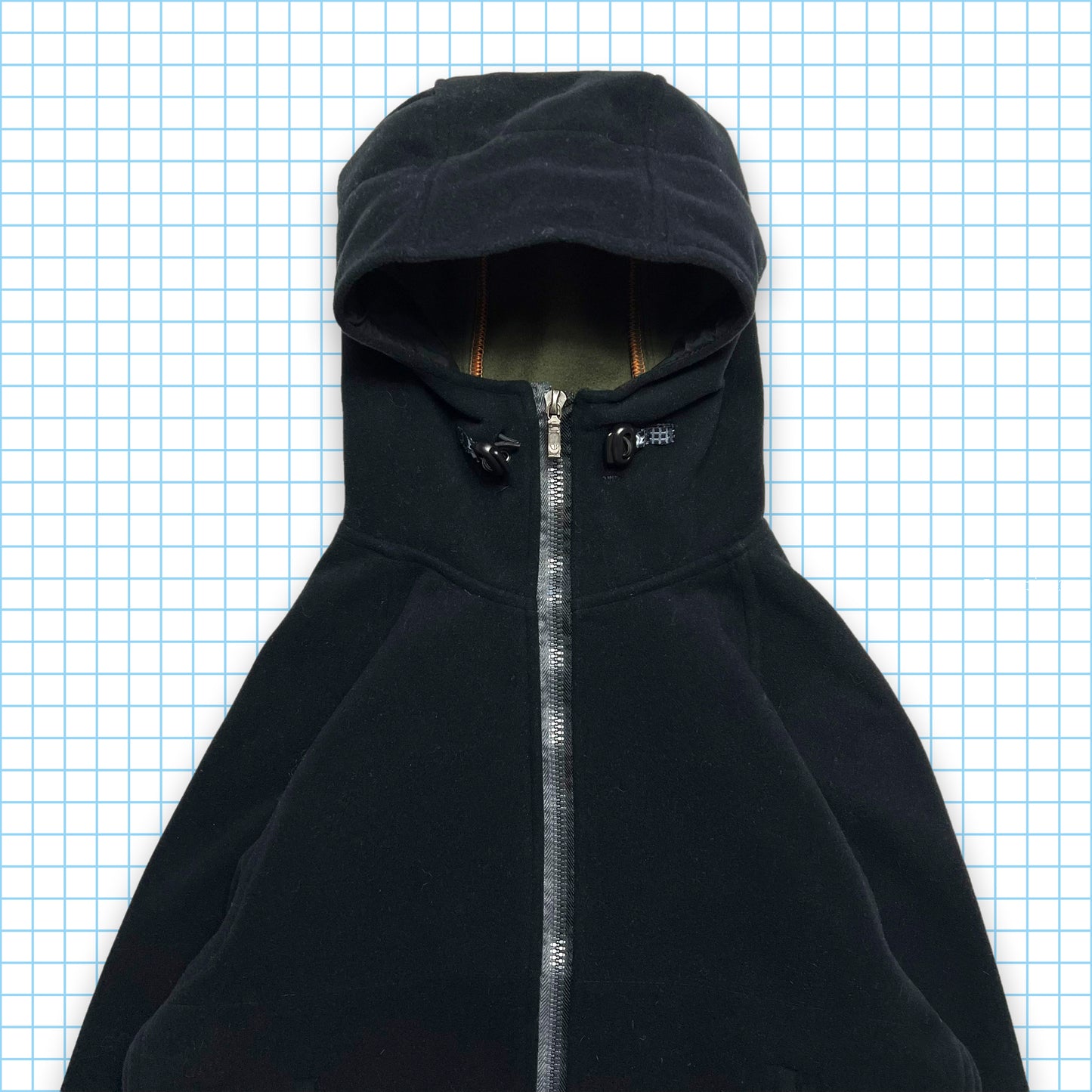 Maharishi Jet Black Fleece Zipped Hoodie - Extra Small / Small