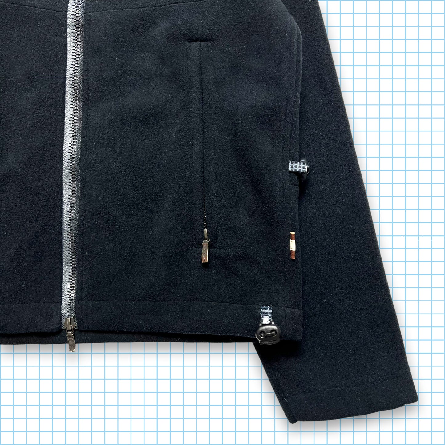 Maharishi Jet Black Fleece Zipped Hoodie - Extra Small / Small