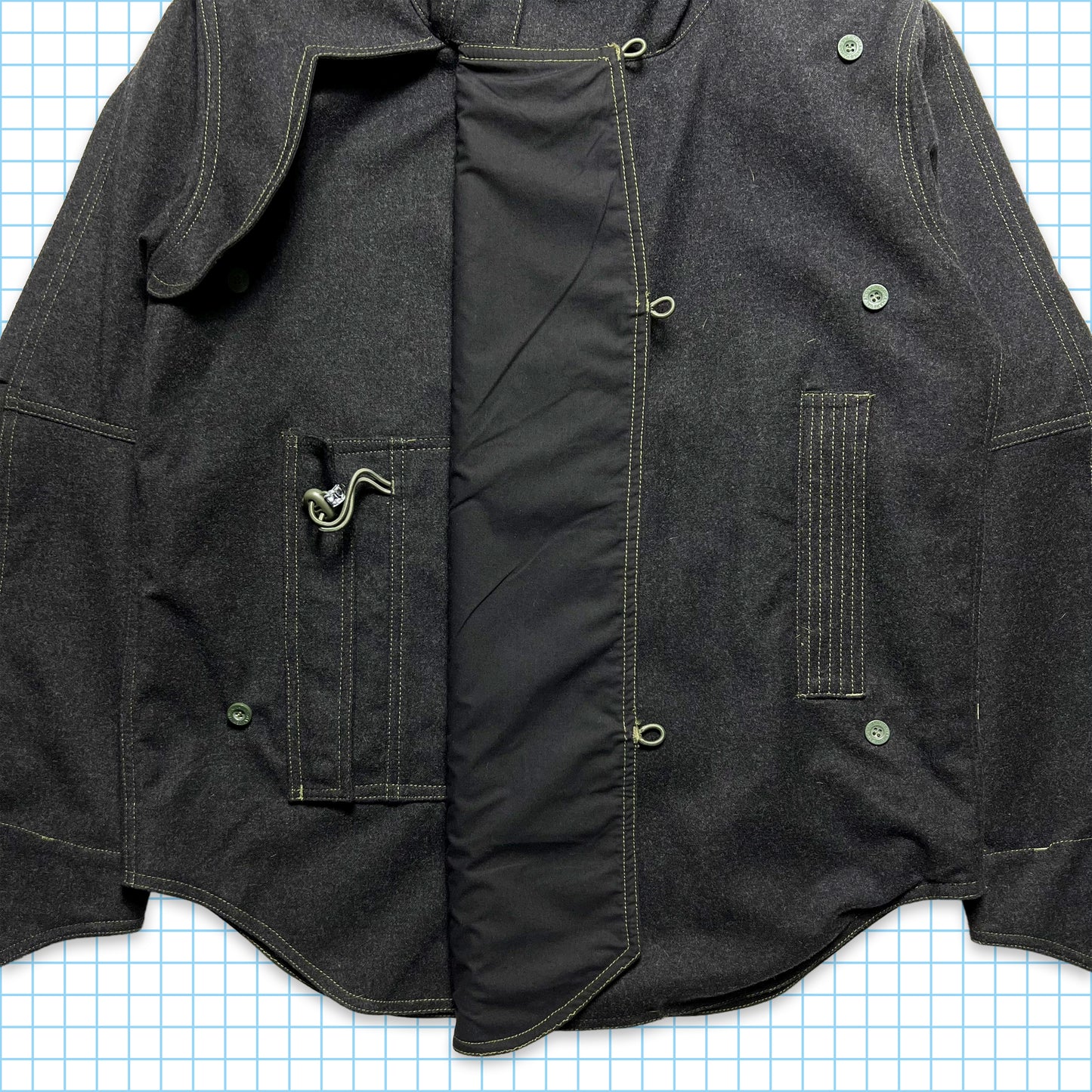Late 90's Maharishi Panelled Loro Piana Wool Storm System Jacket - Medium