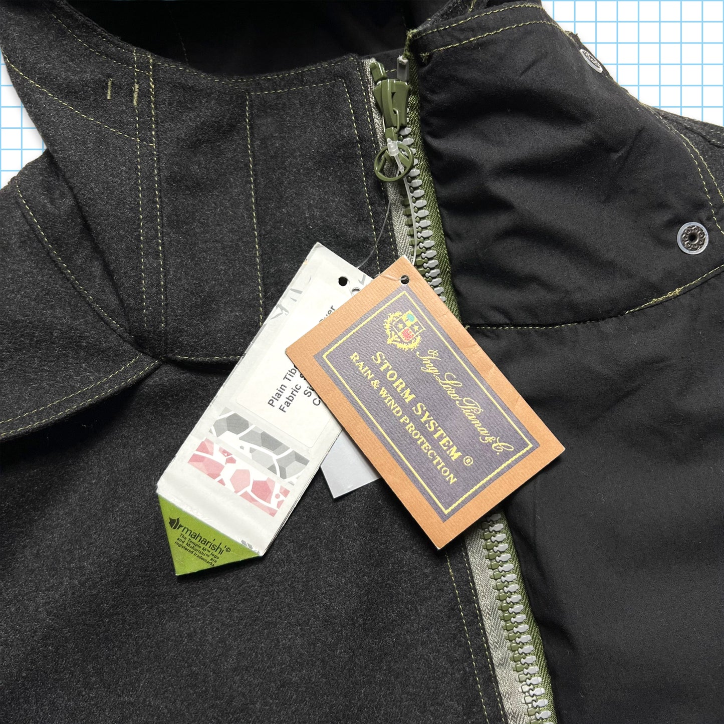 Late 90's Maharishi Panelled Loro Piana Wool Storm System Jacket - Medium