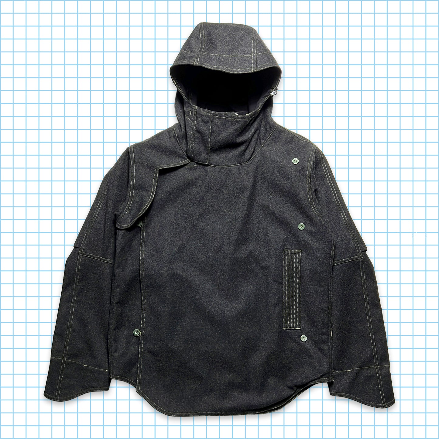 Late 90's Maharishi Panelled Loro Piana Wool Storm System Jacket - Medium