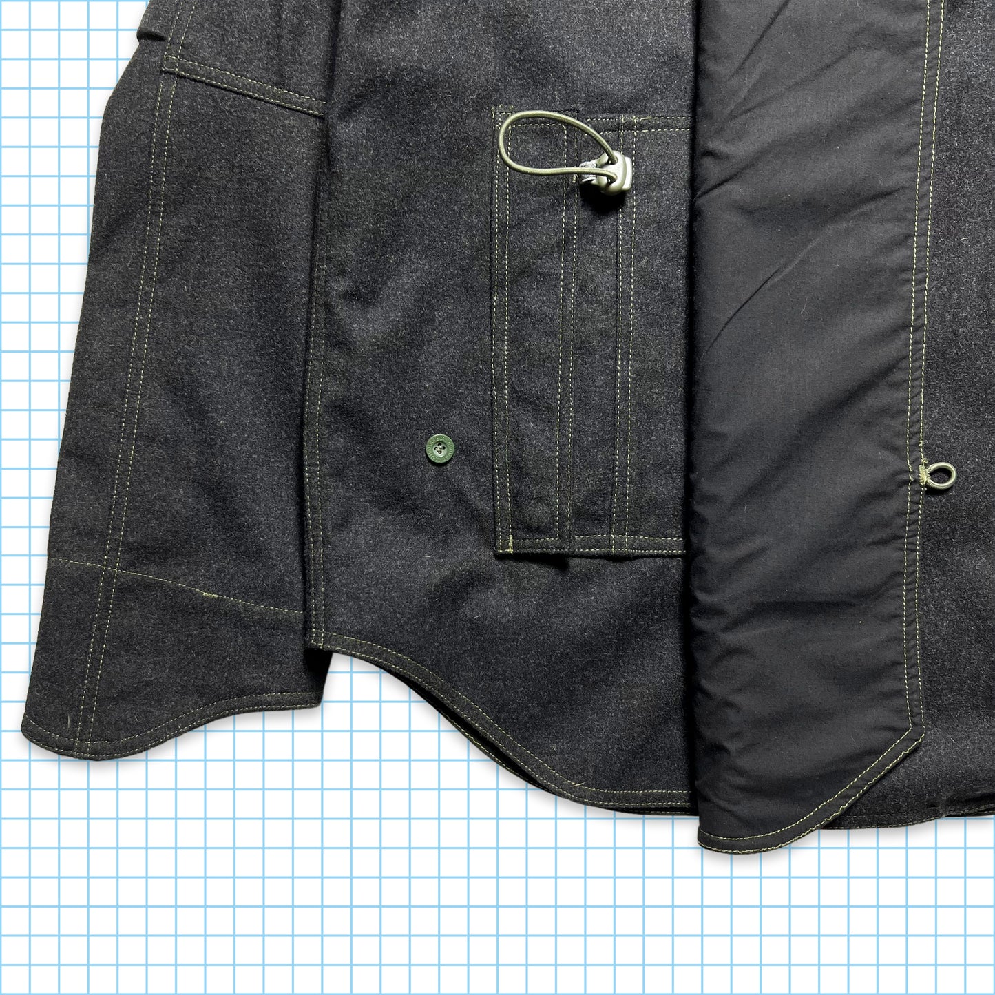 Late 90's Maharishi Panelled Loro Piana Wool Storm System Jacket - Medium