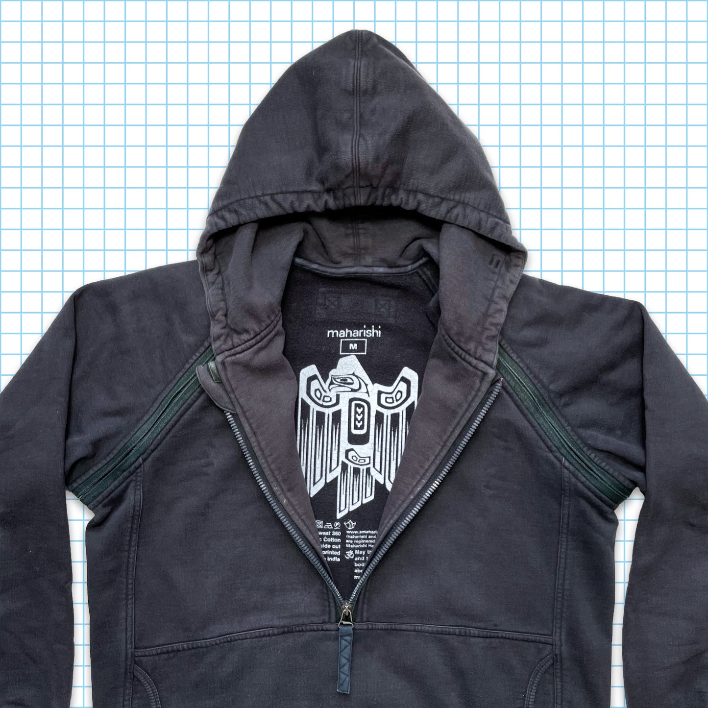 Vintage Maharishi 2in1 Heavy Hooded Pull Over/Vest - Medium / Large