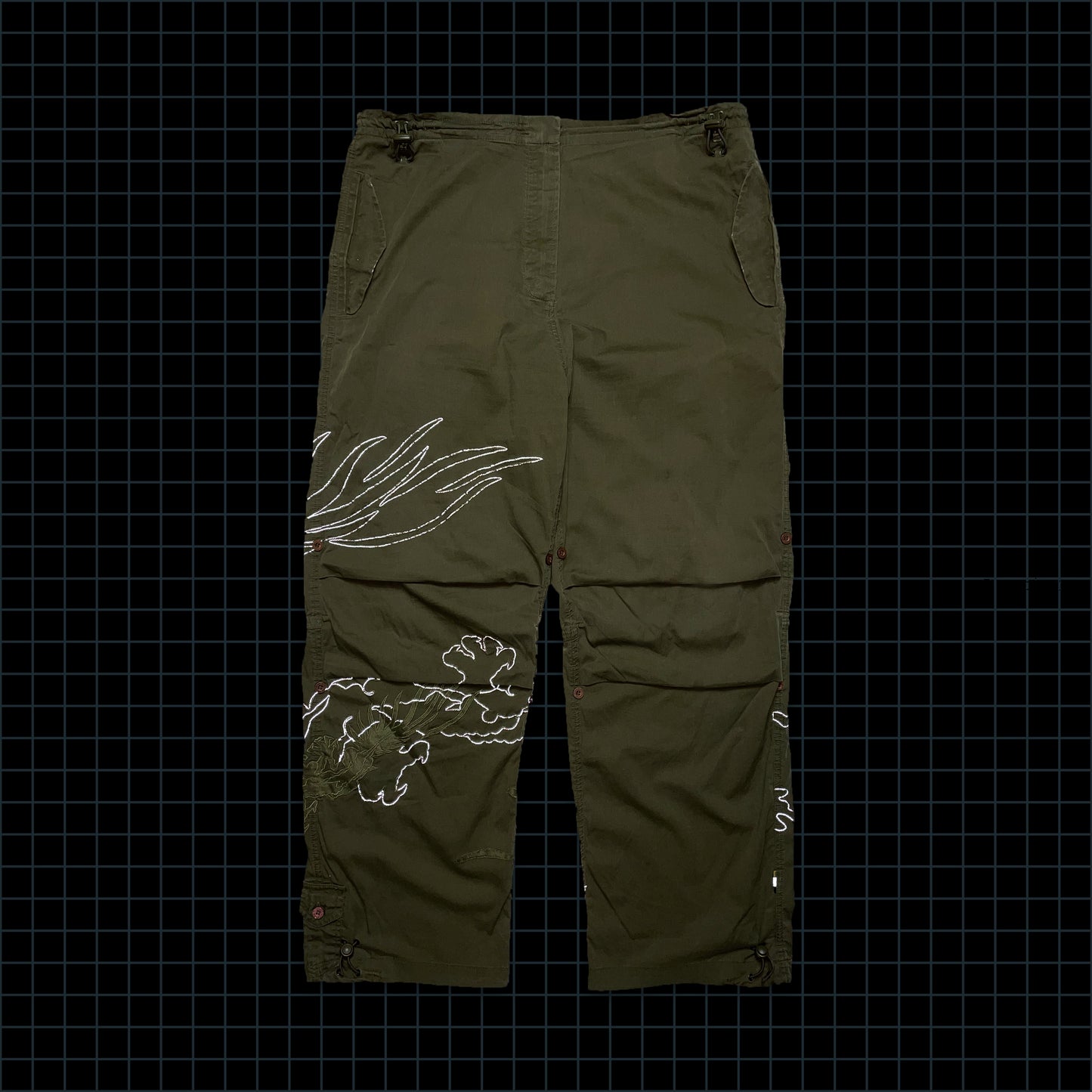 Vintage Maharishi Light Blue 3M Embroidered Snopants - 34" / 36" Waist
