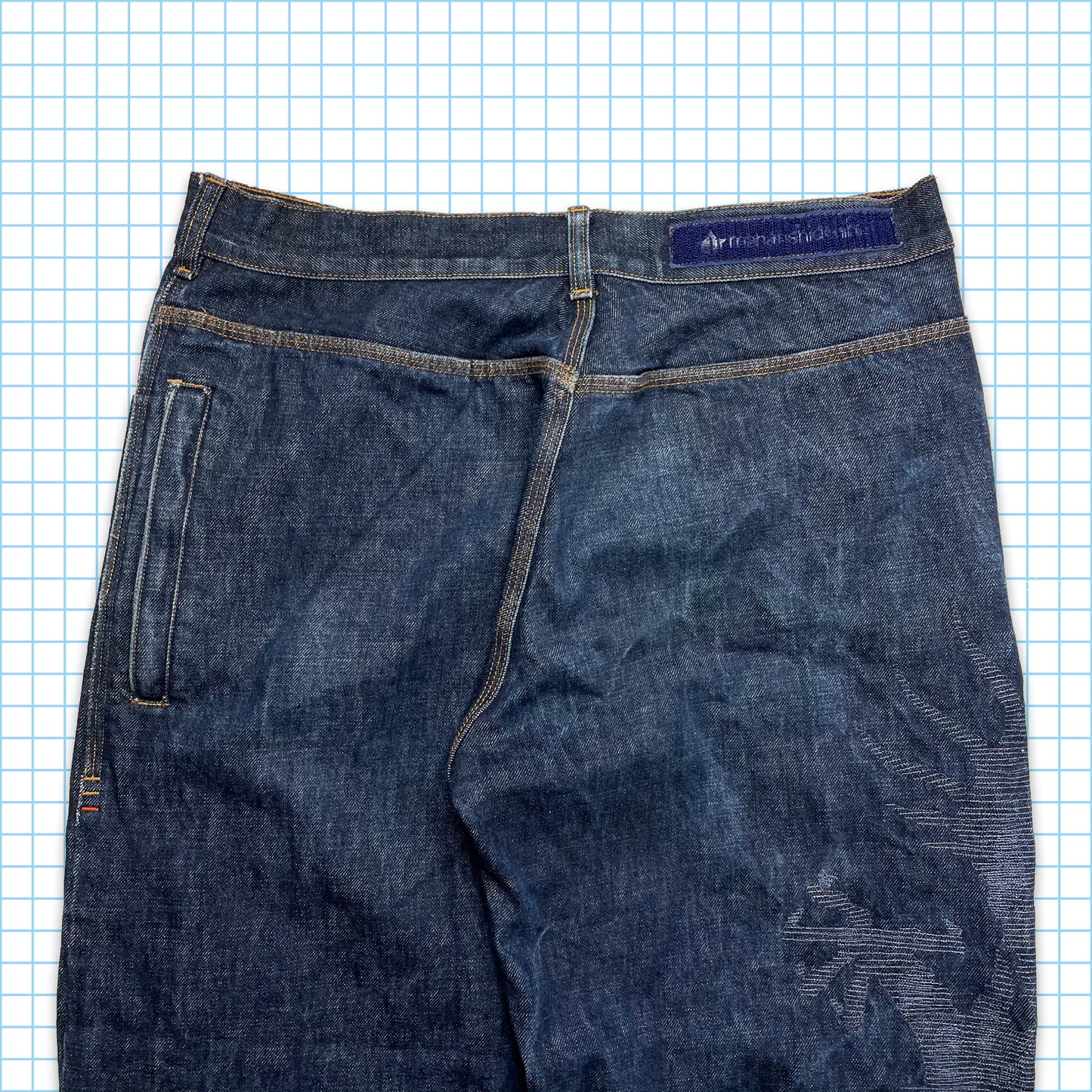 Vintage Maharishi Tonal Dragon Embroidered Selvedge Denim - 30" / 32" Waist