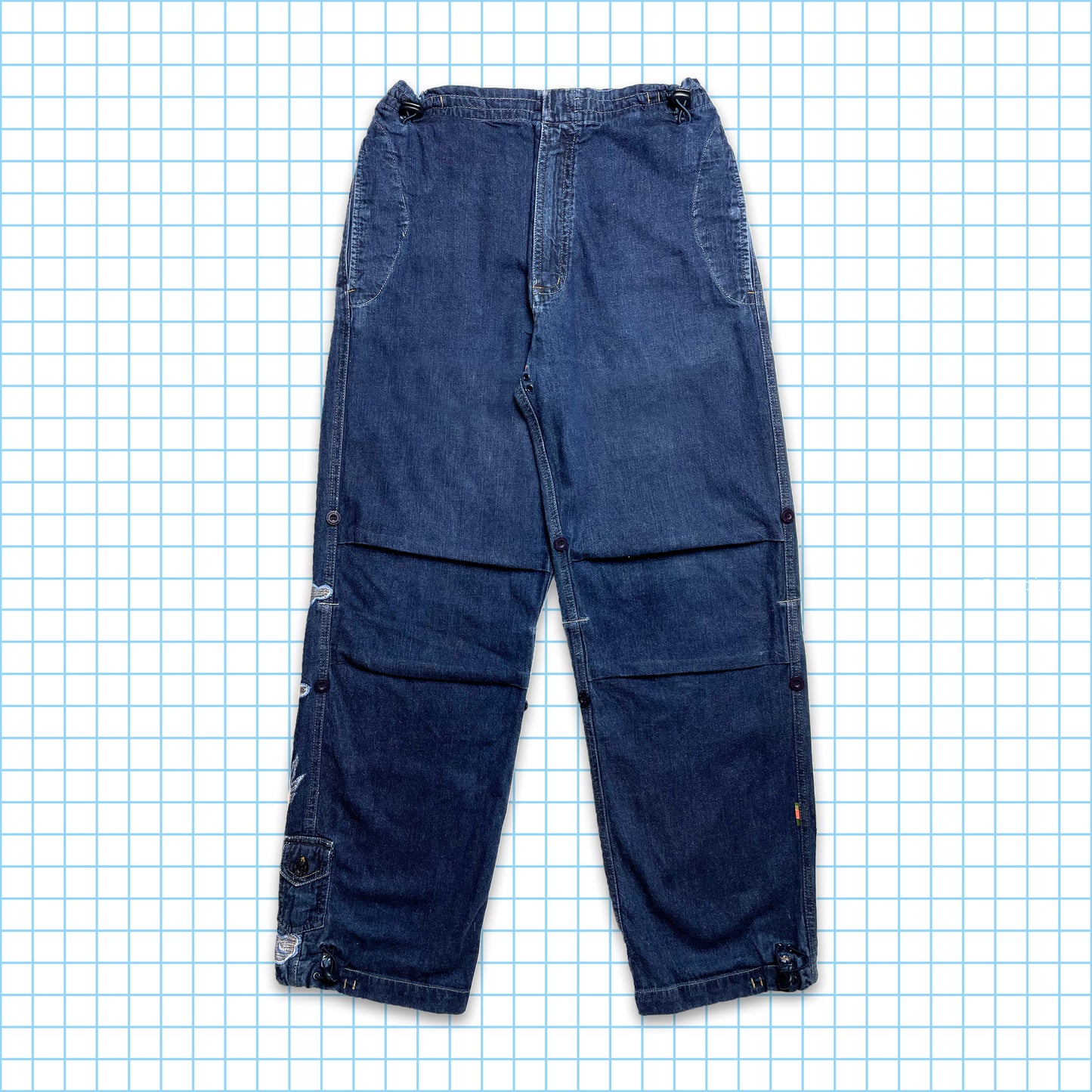 Vintage Maharishi Sky Dragon Denim Embroidered Snopants - Small