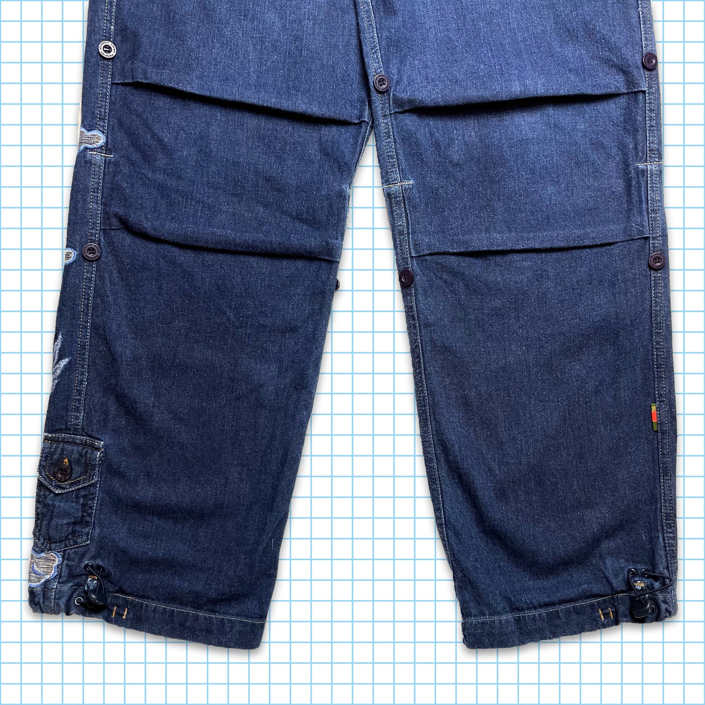 Vintage Maharishi Sky Dragon Denim Embroidered Snopants - Small