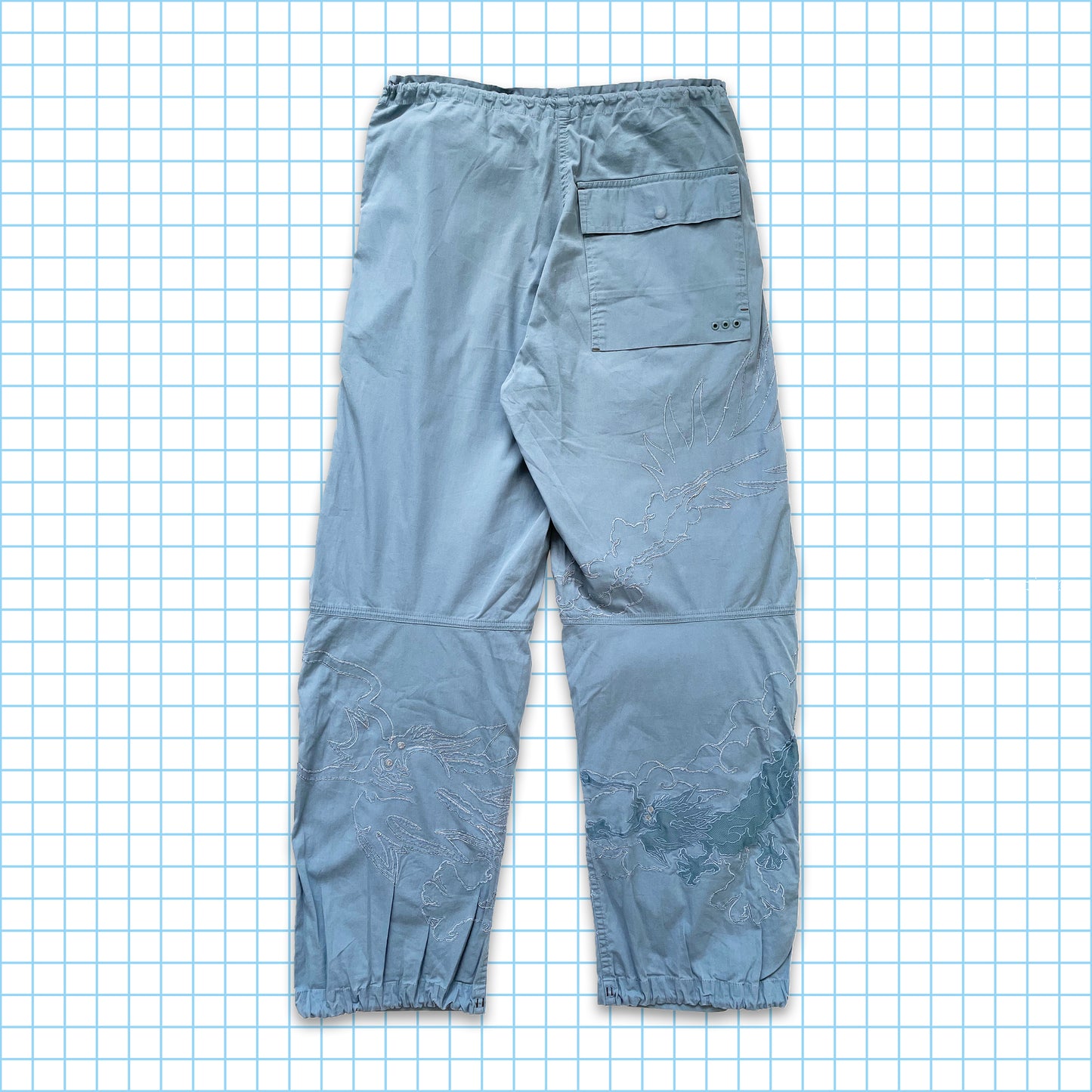 Vintage Maharishi Light Blue 3M Embroidered Snopants - 28" / 30" Waist