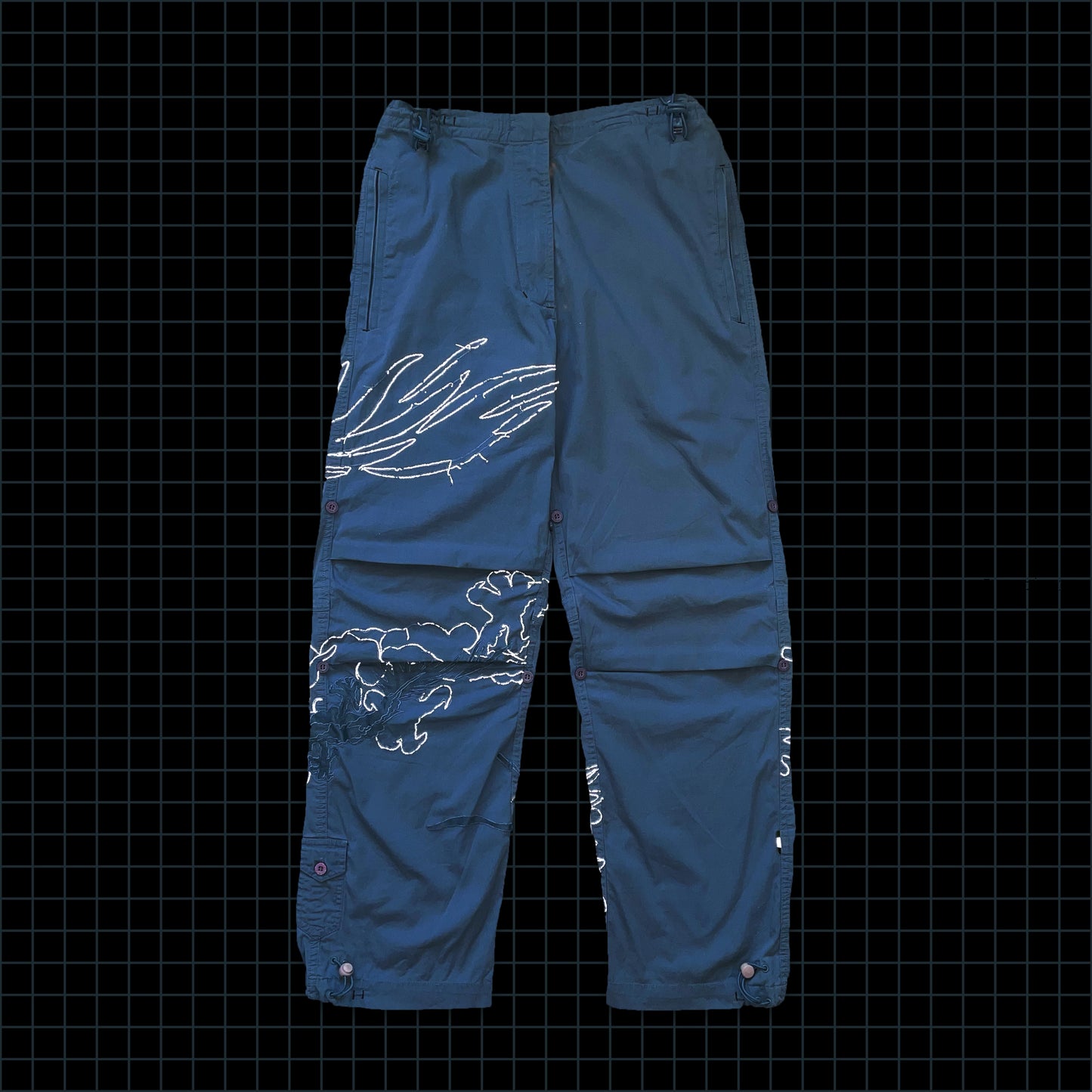 Vintage Maharishi Light Blue 3M Embroidered Snopants - 28" / 30" Waist