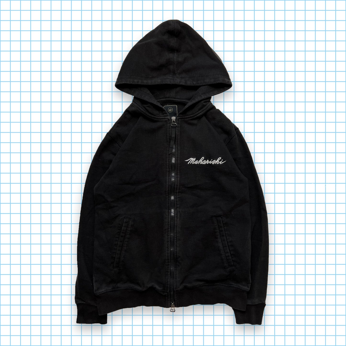 Maharishi Tonal Dragon Embroidered Hoodie - Small