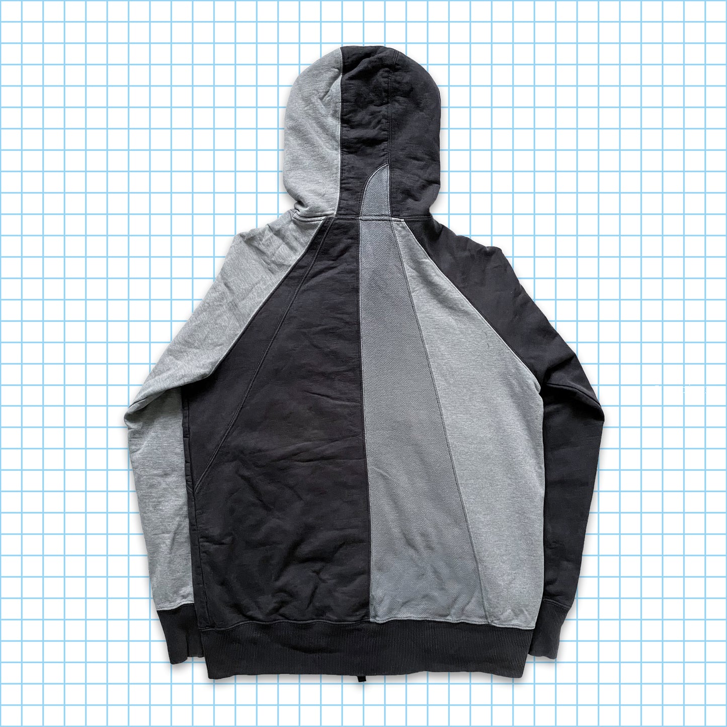 Sweat à capuche zippé tactique multi-panneaux dégradé Maharishi vintage - Moyen / Grand