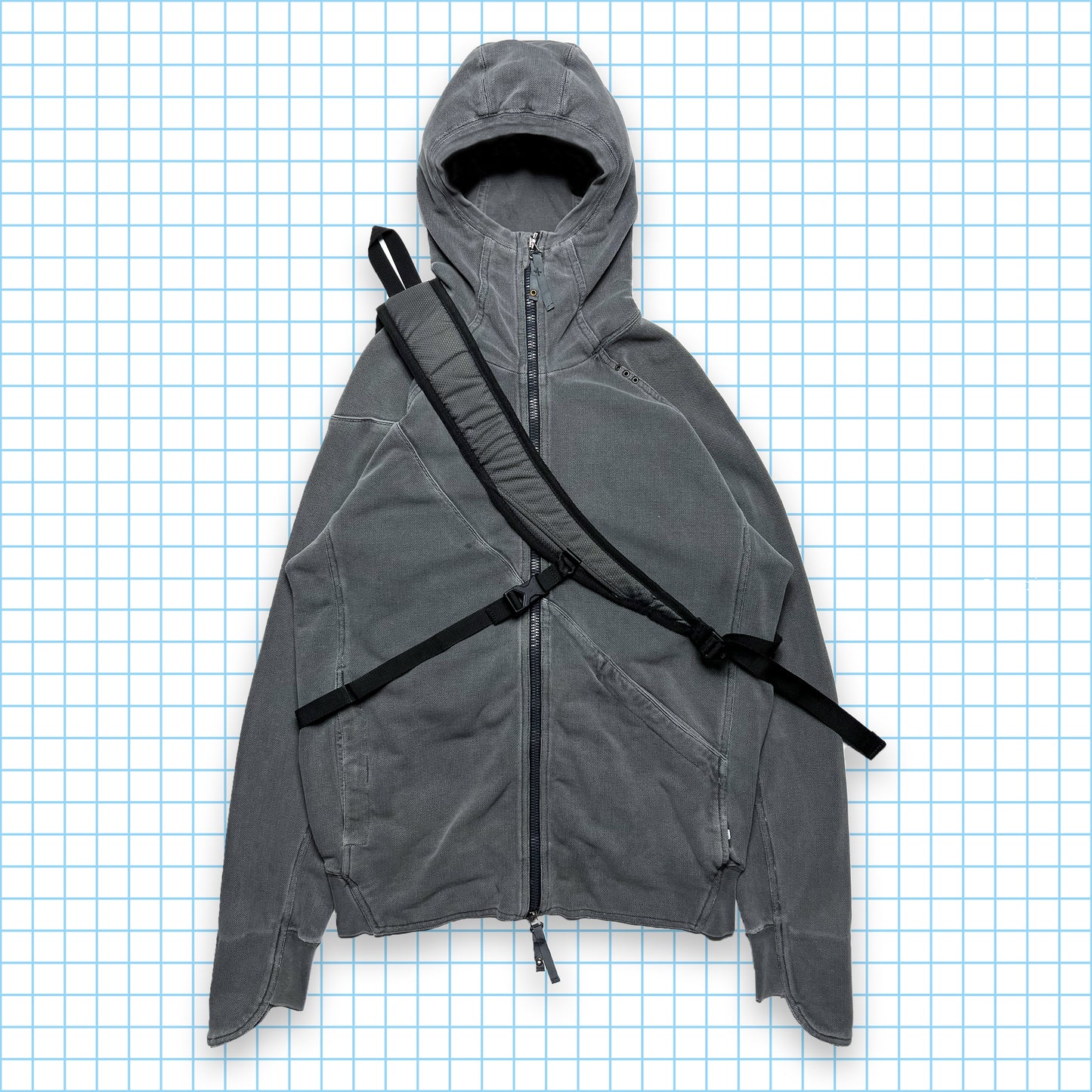 Maharishi Split Panel Balaclava Zipped Hoodie - Medium / Large