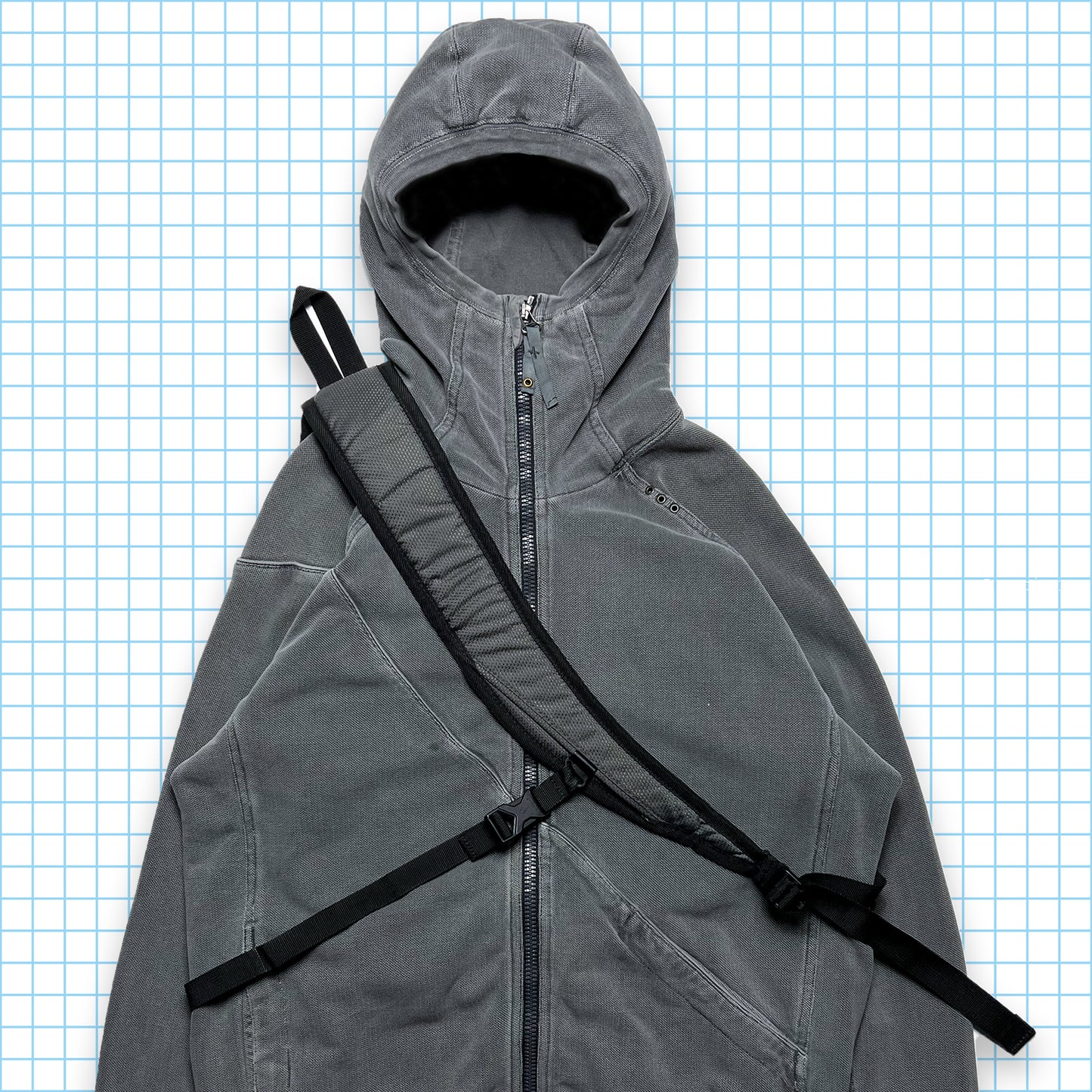 Maharishi Split Panel Balaclava Zipped Hoodie - Medium / Large
