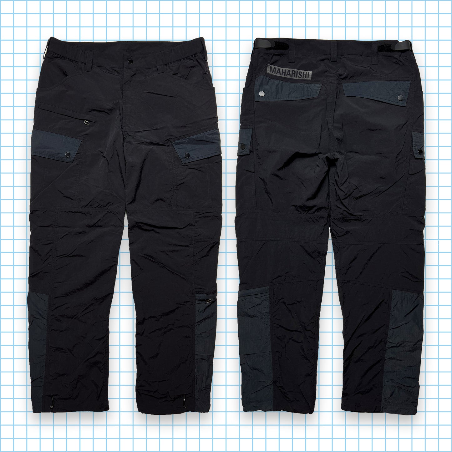 Maharishi Panelled Two Tone Multi Pocket Nylon Cargos SS21' - 32" / 34" Waist