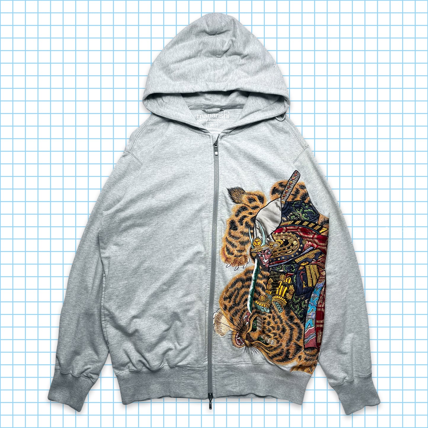 Maharishi Heavily Embroidered Samurai Zipped Hoodie - Medium