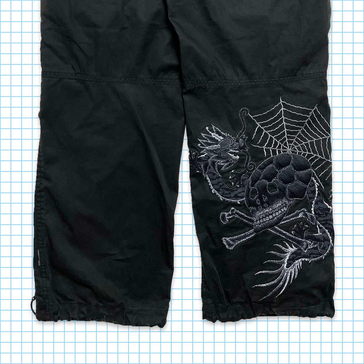 Vintage Maharishi Dragon/Skull/Web Embroidered Snopants - Small