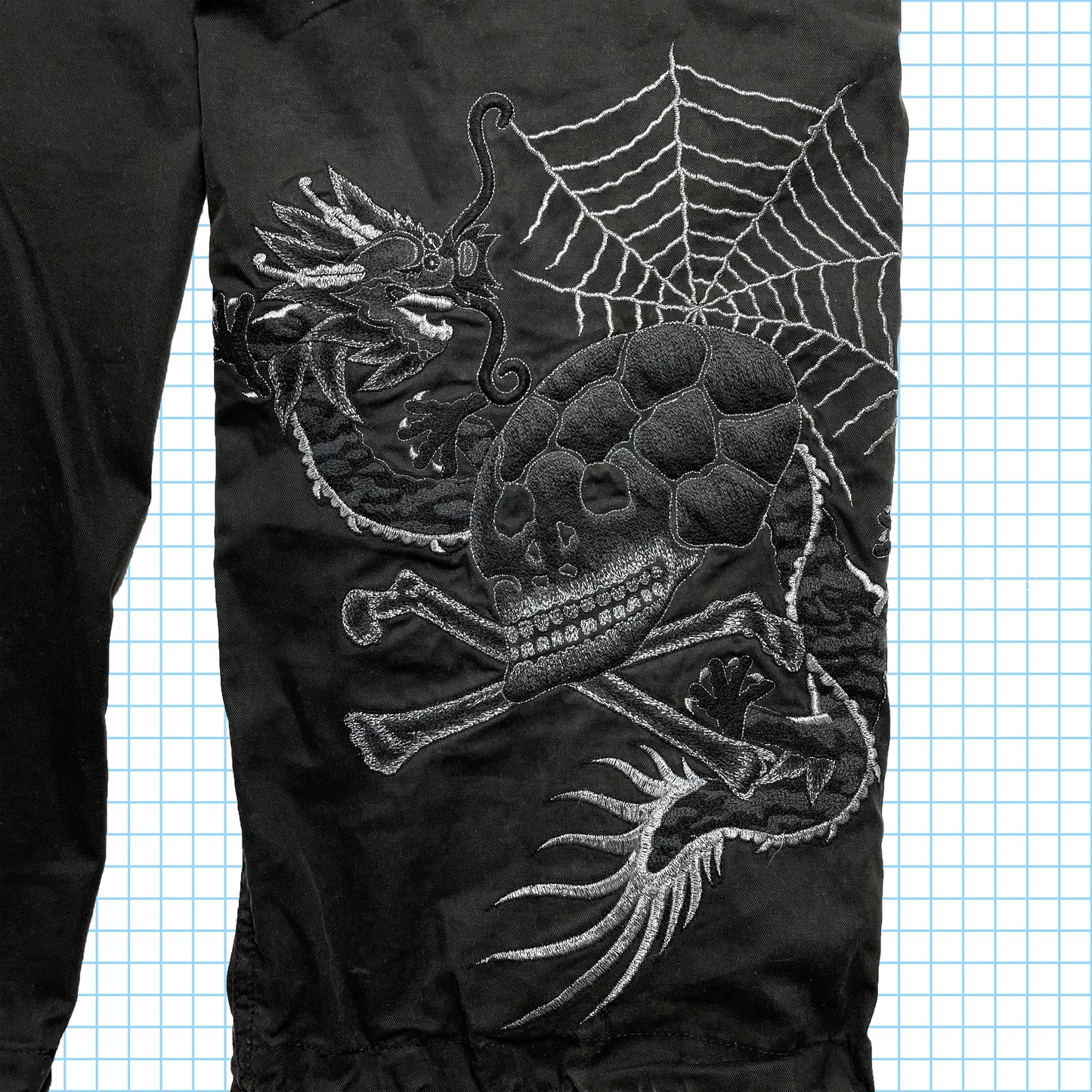 Vintage Maharishi Dragon/Skull/Web Embroidered Snopants - Small