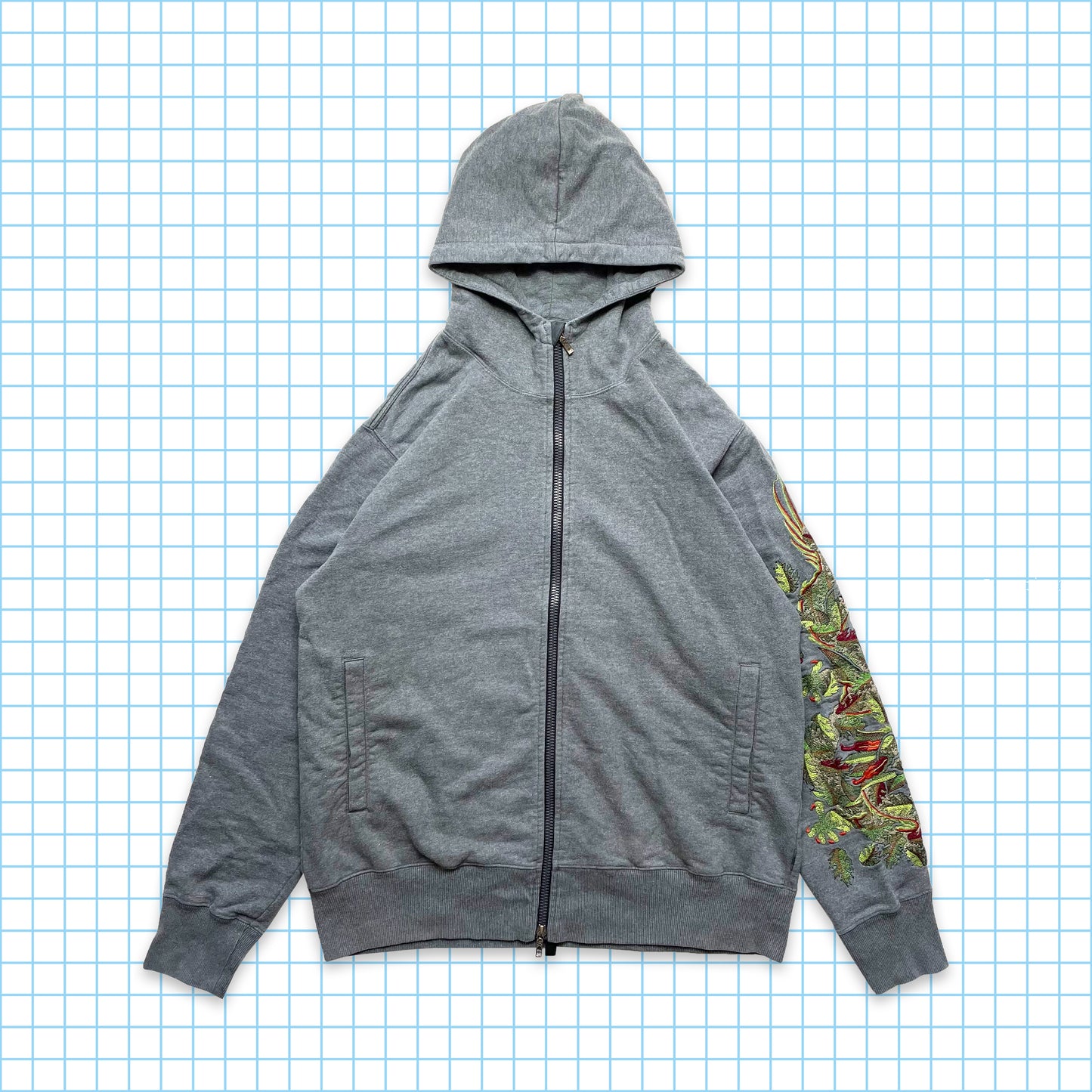 Vintage Maharishi Heavily Embroidered Zip Hoodie - Large / Extra Large