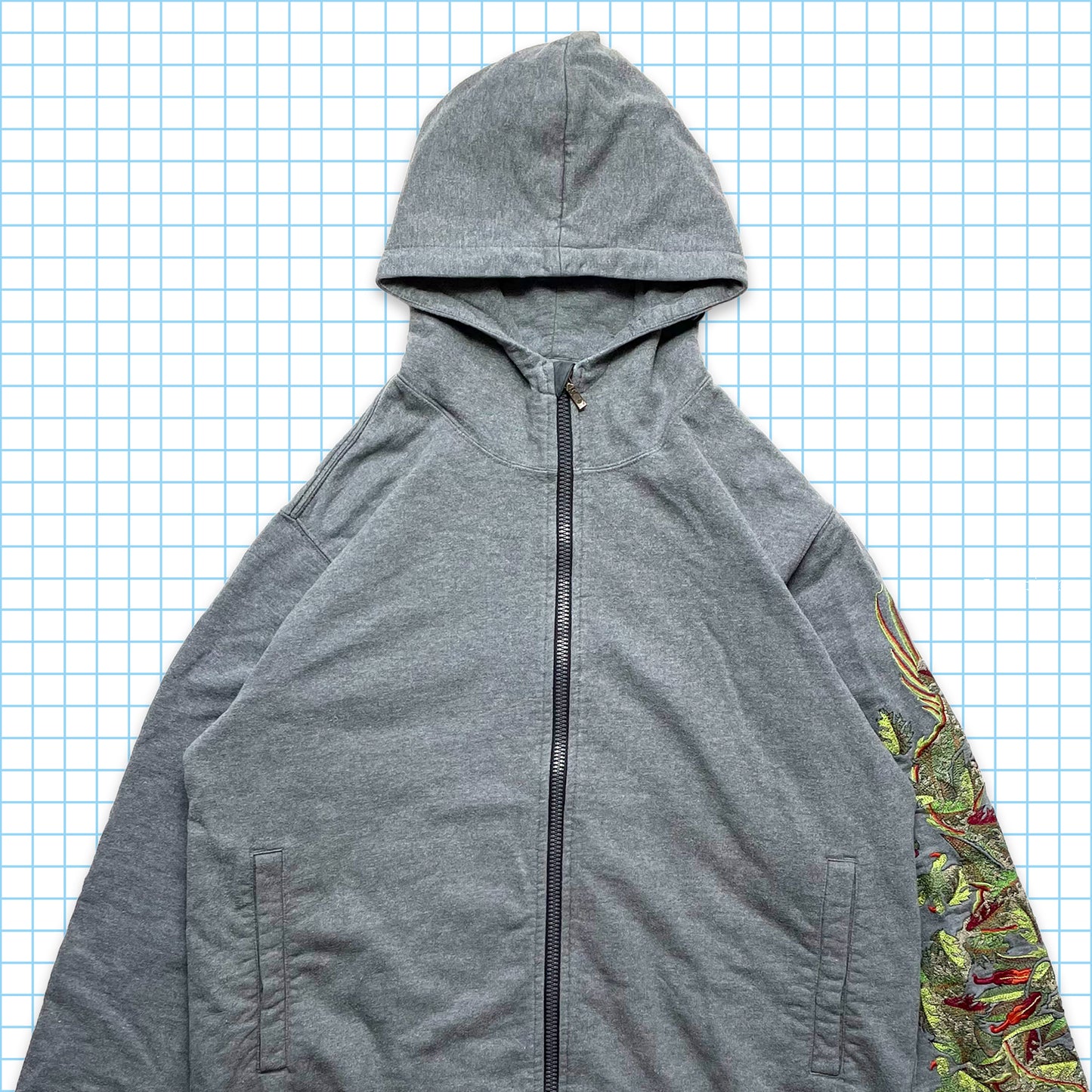 Vintage Maharishi Heavily Embroidered Zip Hoodie - Large / Extra Large