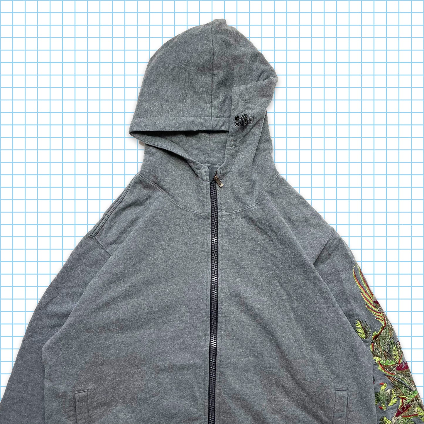 Vintage Maharishi Heavily Embroidered Zip Hoodie - Large / Extra Large