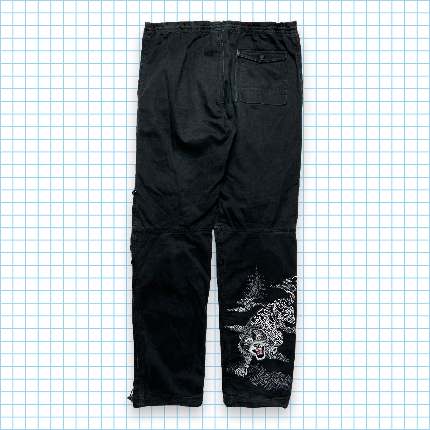 Maharishi White Tiger Embroidered Snopants - 28" / 30" Waist