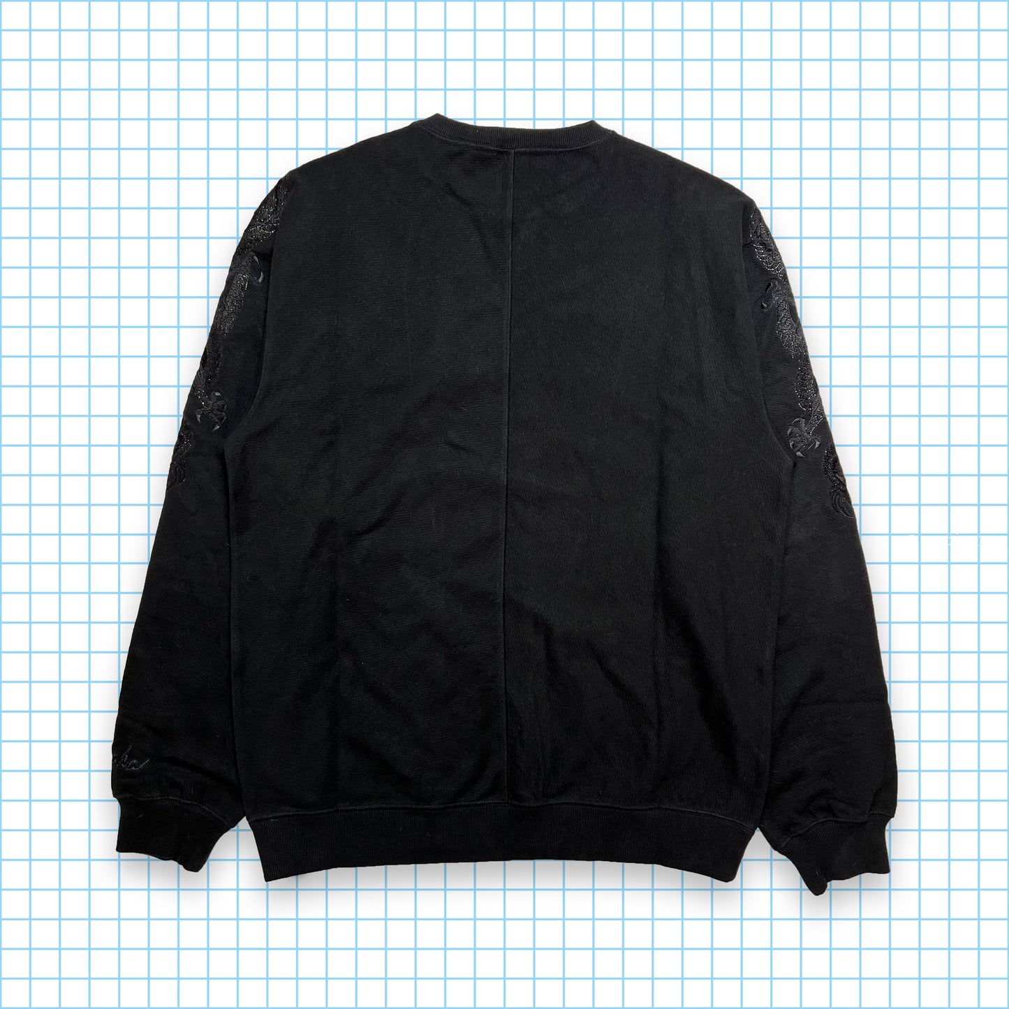Maharishi Jet Black Tonal Dragon Embroidered Crewneck SS21' - Large