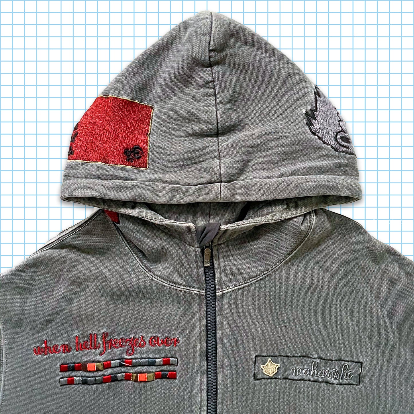 Maharishi Heavily Embroidered Polar Tour Hoodie AW12’ - Extra Large