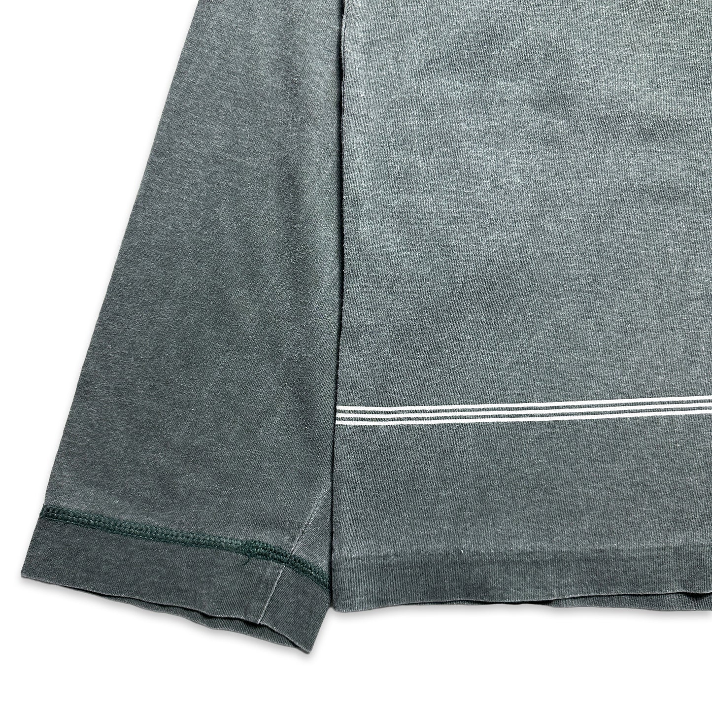 SS98' Stone Island Washed Grey Motion Graphic Long Sleeve Tee - Extra Large / Extra Extra Large